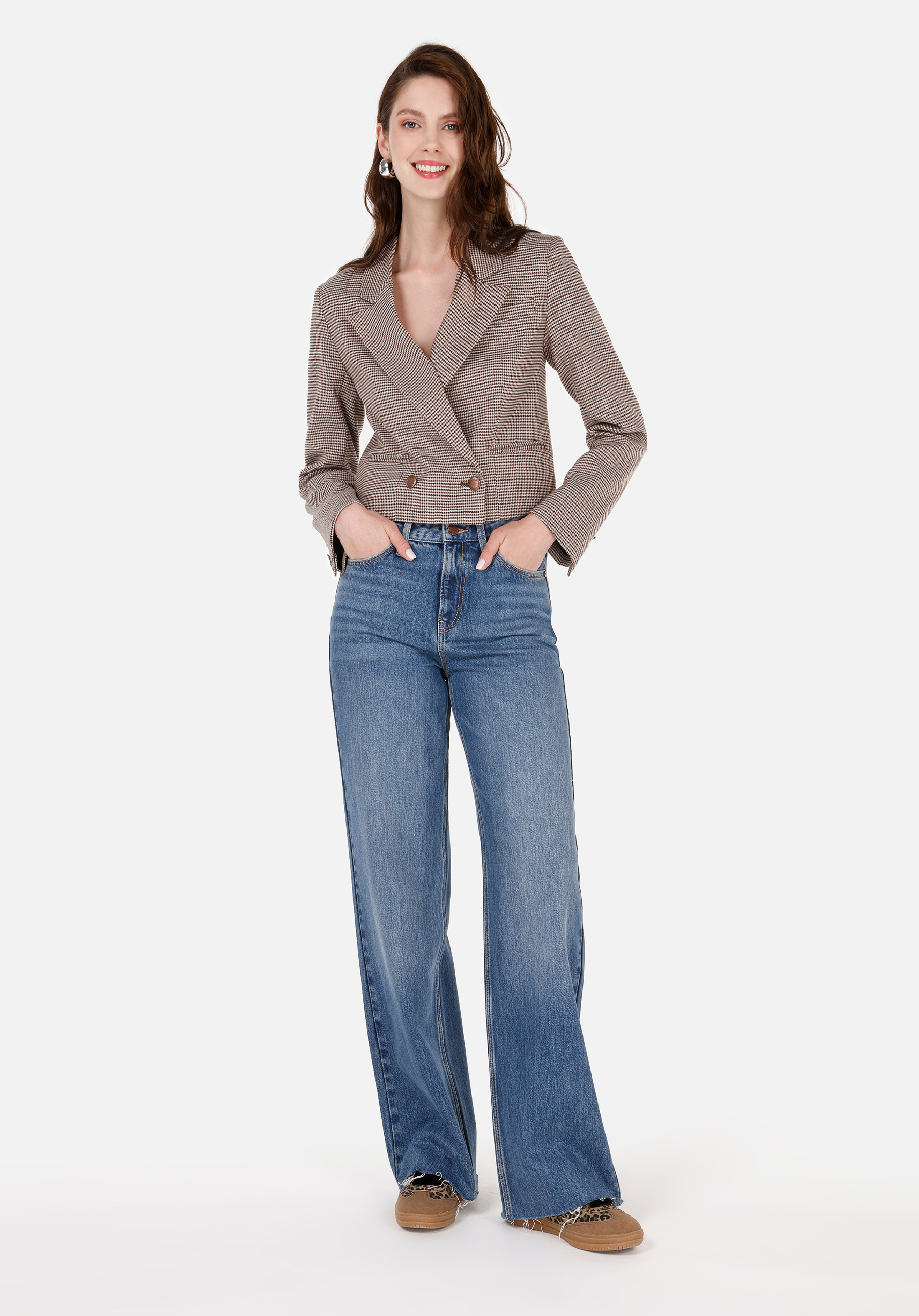 Afișați detalii pentru Pantaloni De Dama Albastru Regular Fit 970 Berry Cl1070768