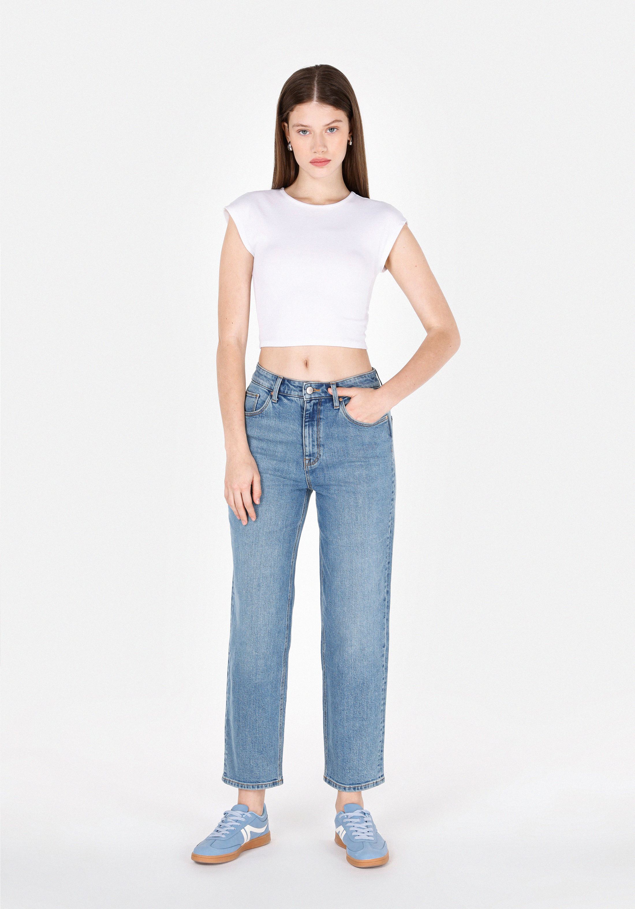 Afișați detalii pentru Pantaloni De Dama  Straight Fit 884 Lauren Cl1073556
