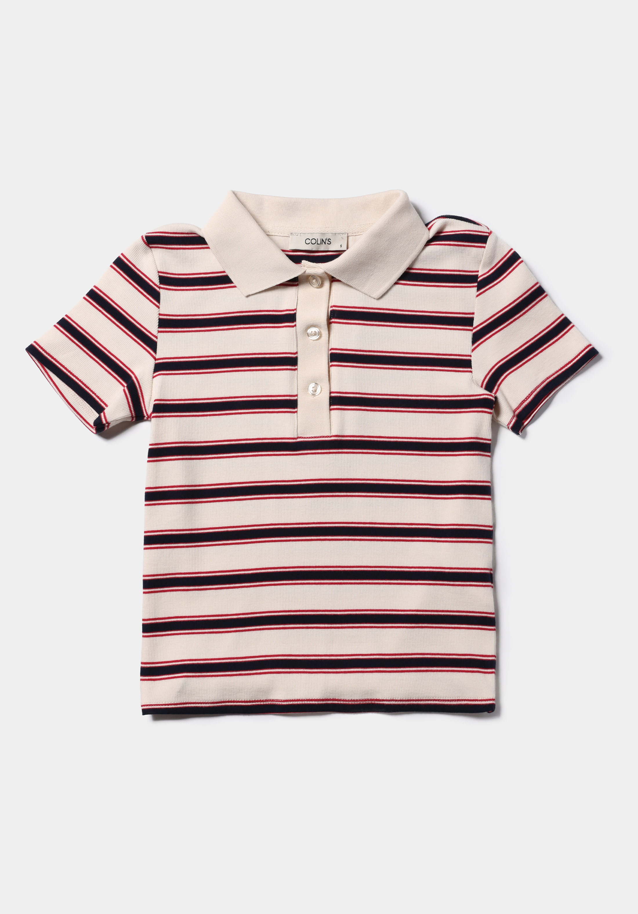 Afișați detalii pentru Tricou Polo Cu Maneca Scurta De Dama Ecru Slim Fit  Cl1075503