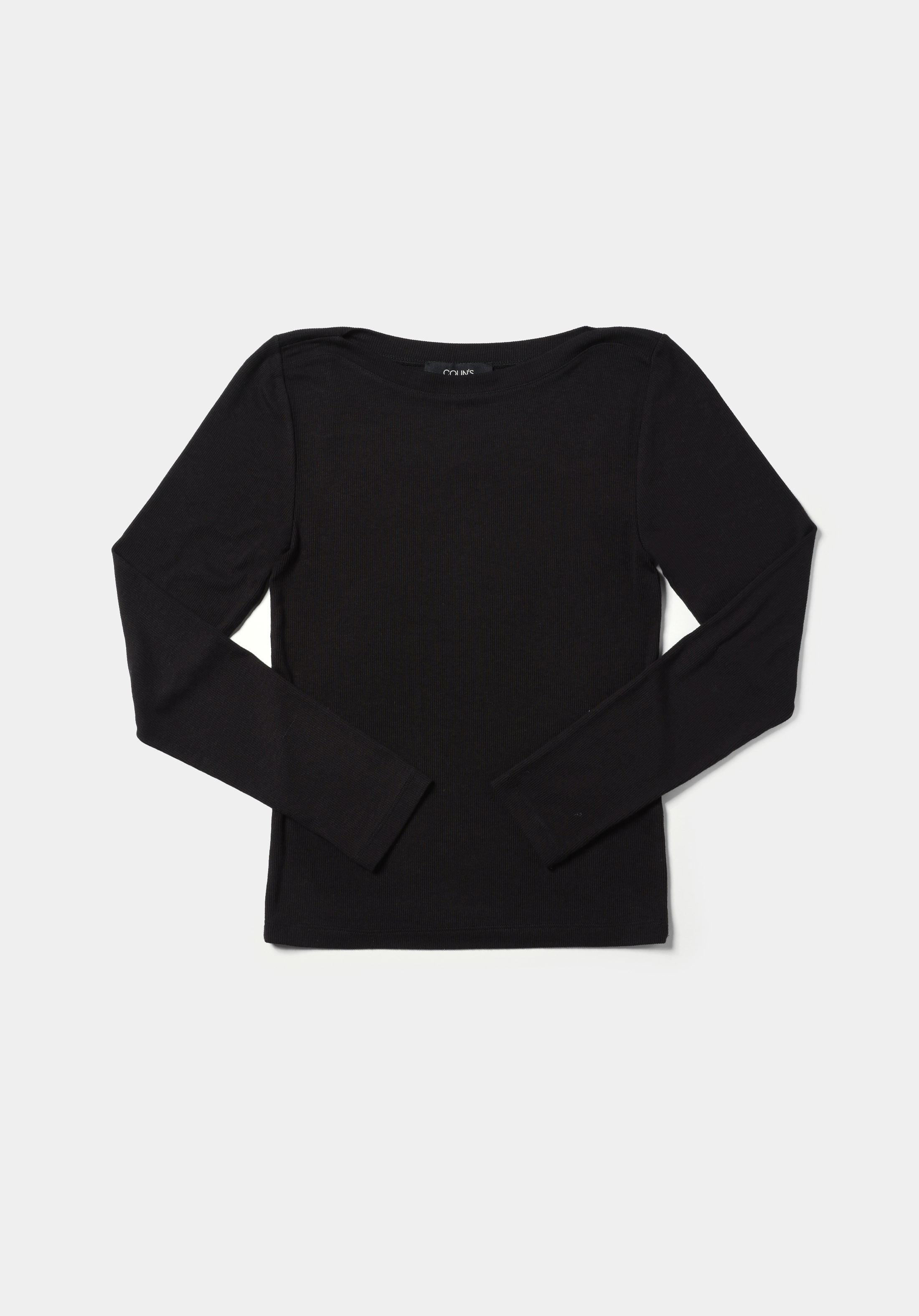 Afișați detalii pentru Tricou Cu Maneca Lunga De Dama Negru Slim Fit  Cl1070957