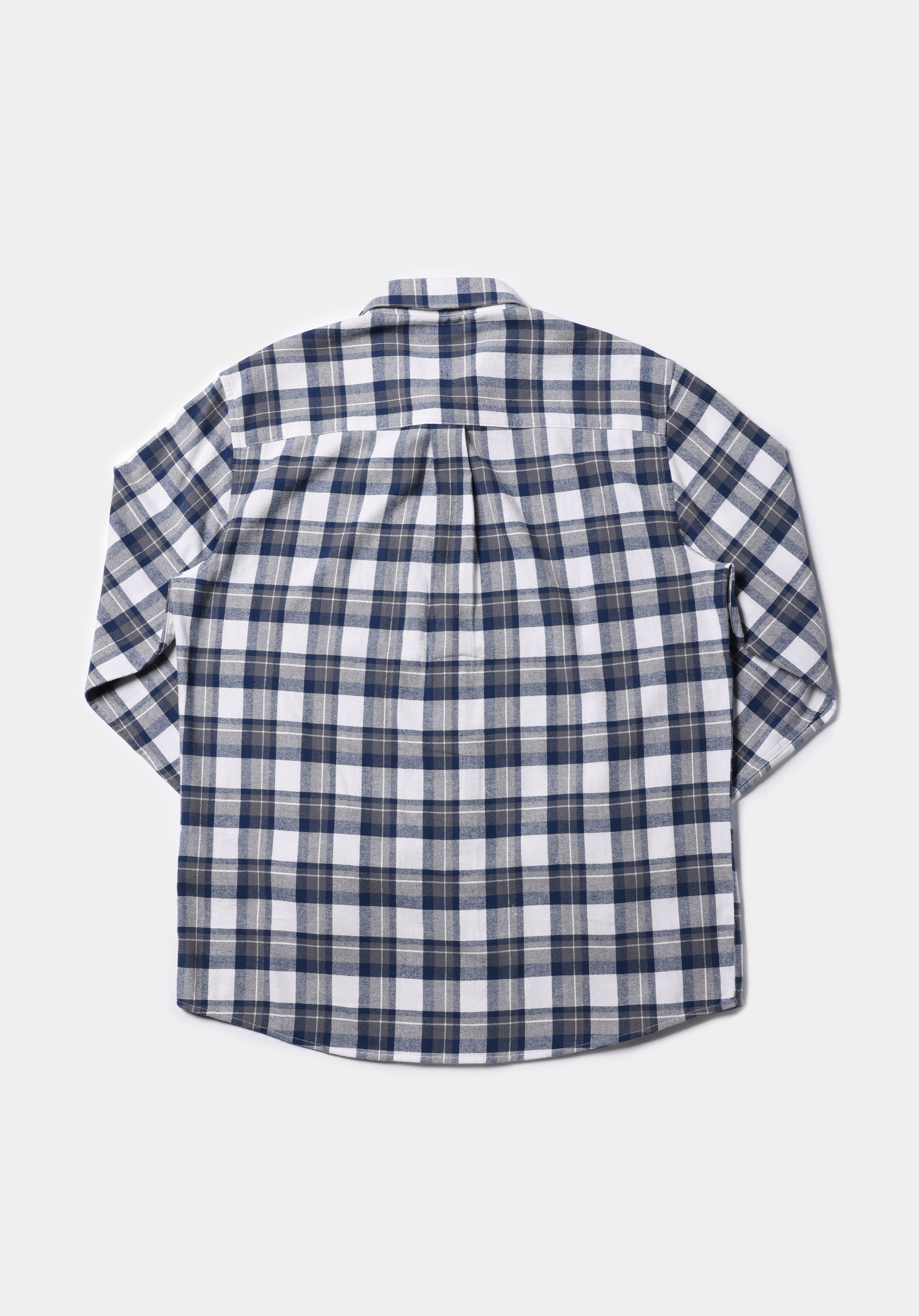 Afișați detalii pentru Cămașă Cu Gât În Carouri Cămașă Cu Mânecă Lungă Bleumarin Pentru Bărbați