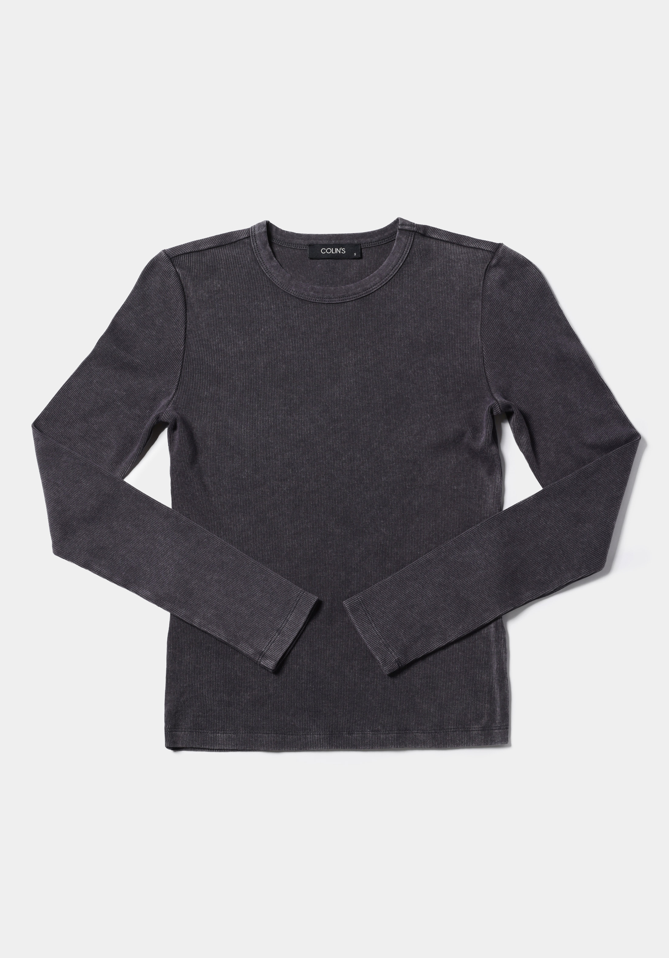 Afișați detalii pentru Tricou Cu Maneca Lunga De Dama Antracit Slim Fit  Cl1075613