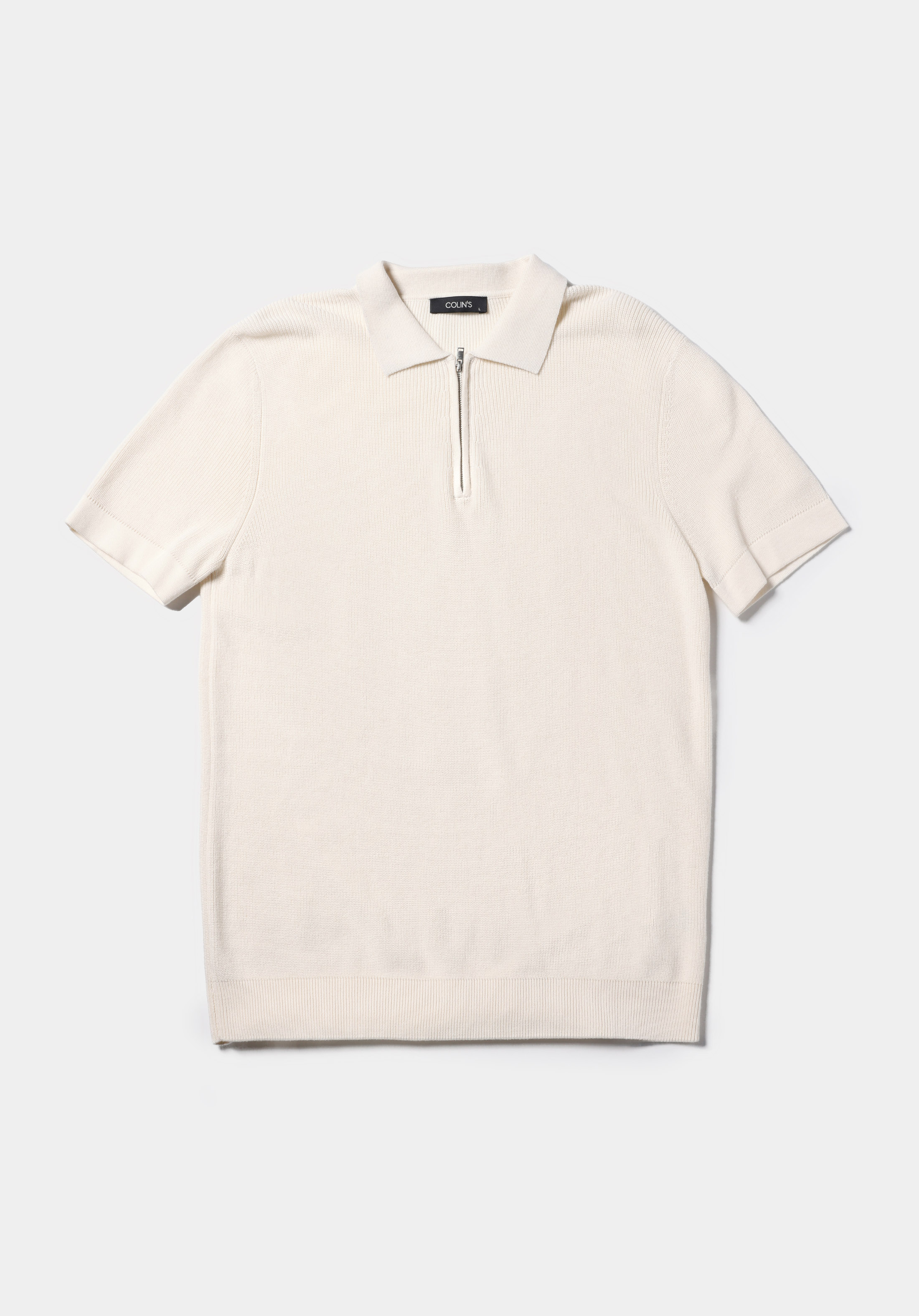 Afișați detalii pentru Pulover Cu Mâneci Scurte De Barbati Alb Regular Fit  Cl1075240