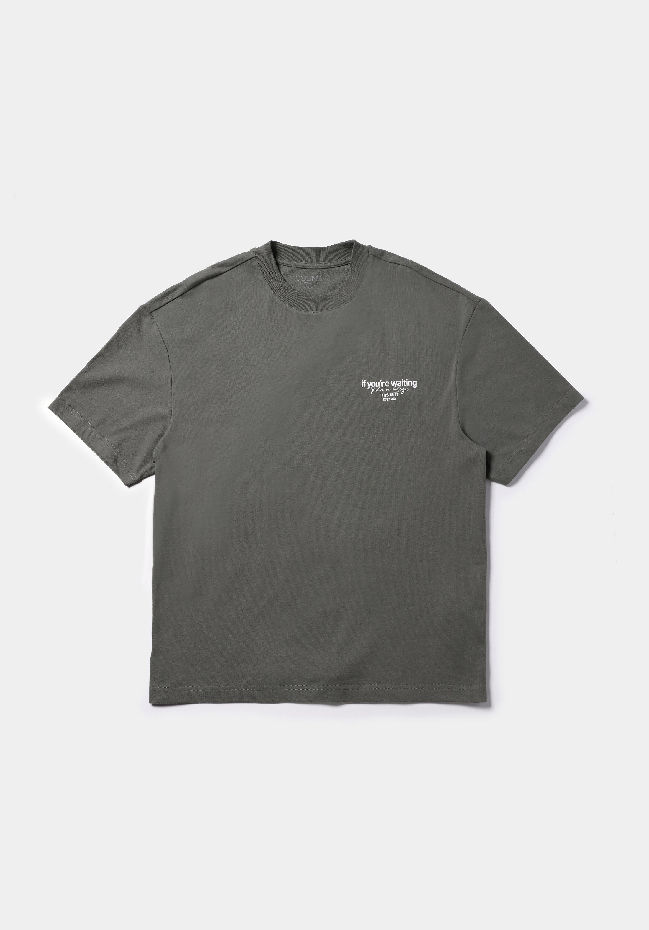 Afișați detalii pentru Tricou Cu Maneca Scurta De Barbati Verde Oversize Fit  Cl1075385