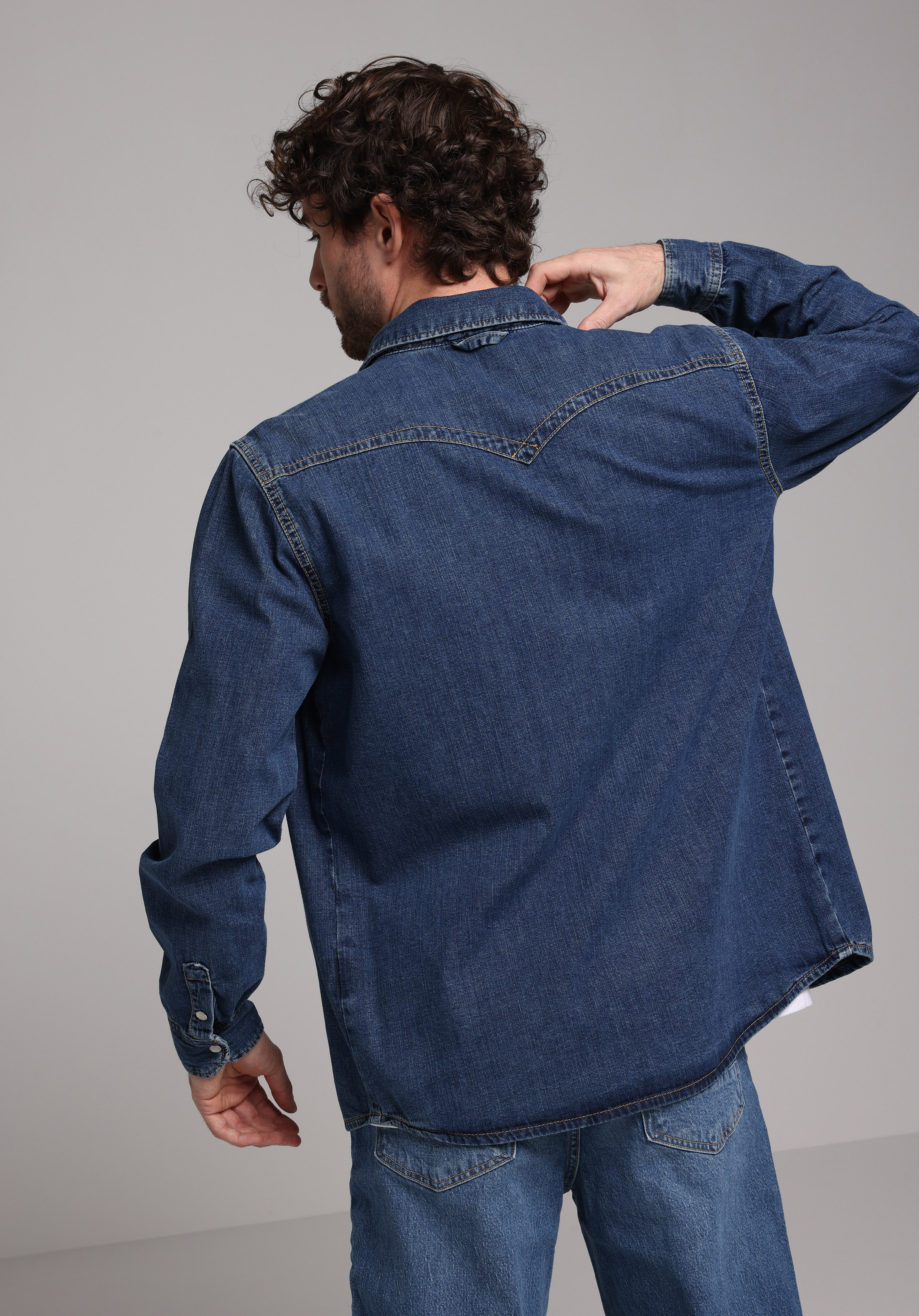 Afișați detalii pentru Camasa Cu Maneca Lunga De Barbati Albastru Regular Fit  Cl1078428