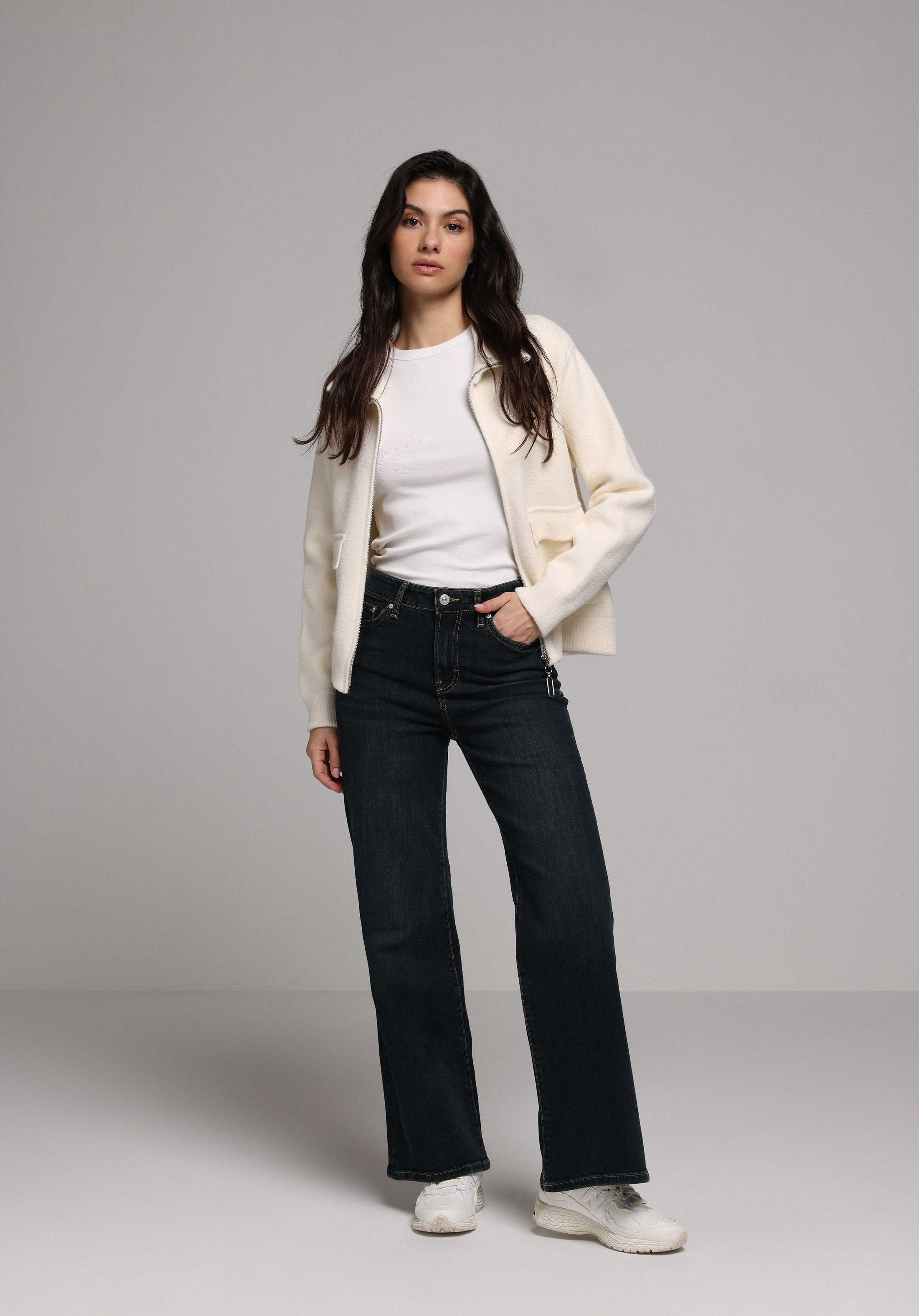 Afișați detalii pentru Pantaloni De Dama Albastru Inchis Regular Fit 793 Monica Cl1078437