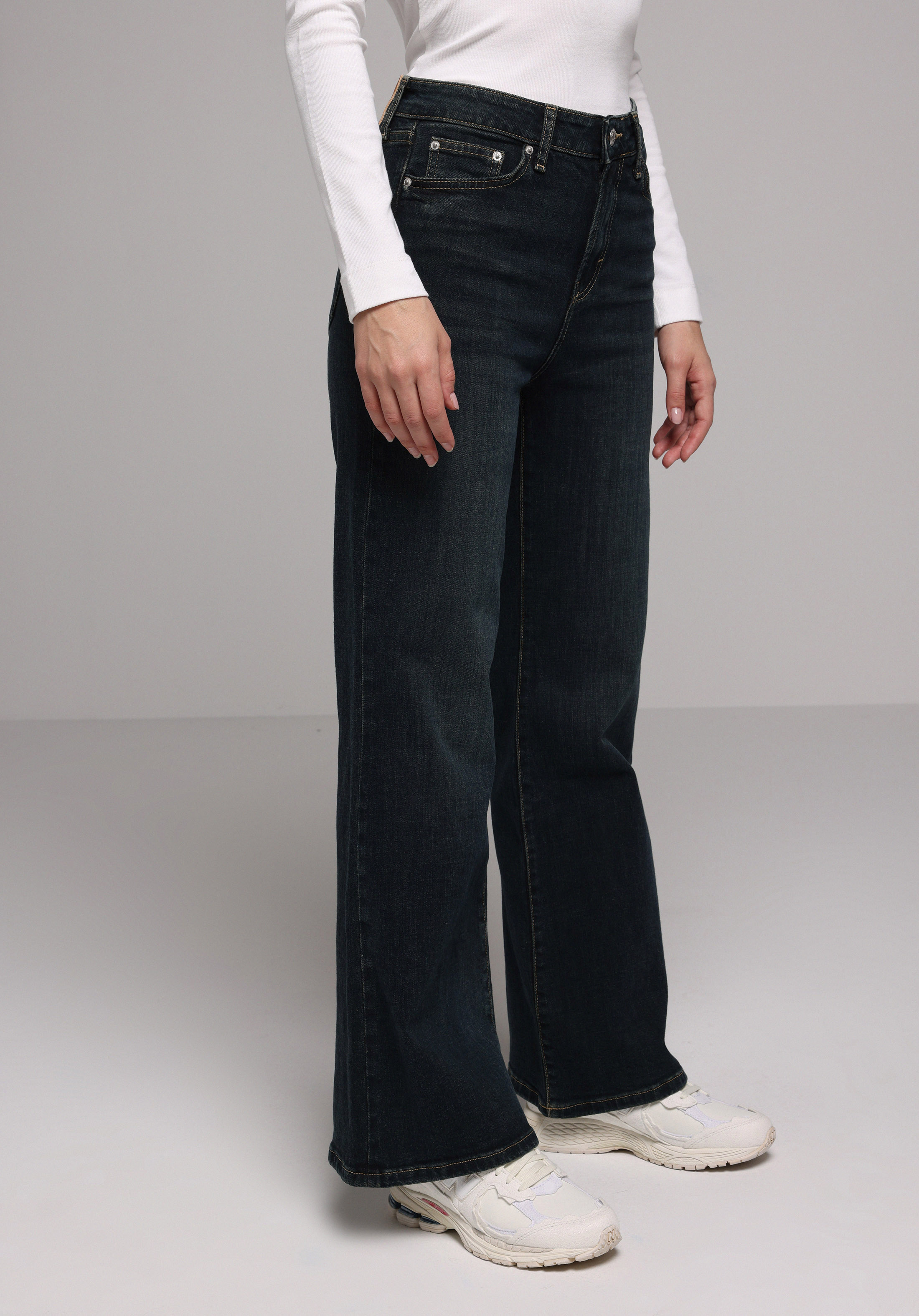 Afișați detalii pentru Pantaloni De Dama Albastru Inchis Regular Fit 793 Monica Cl1078437