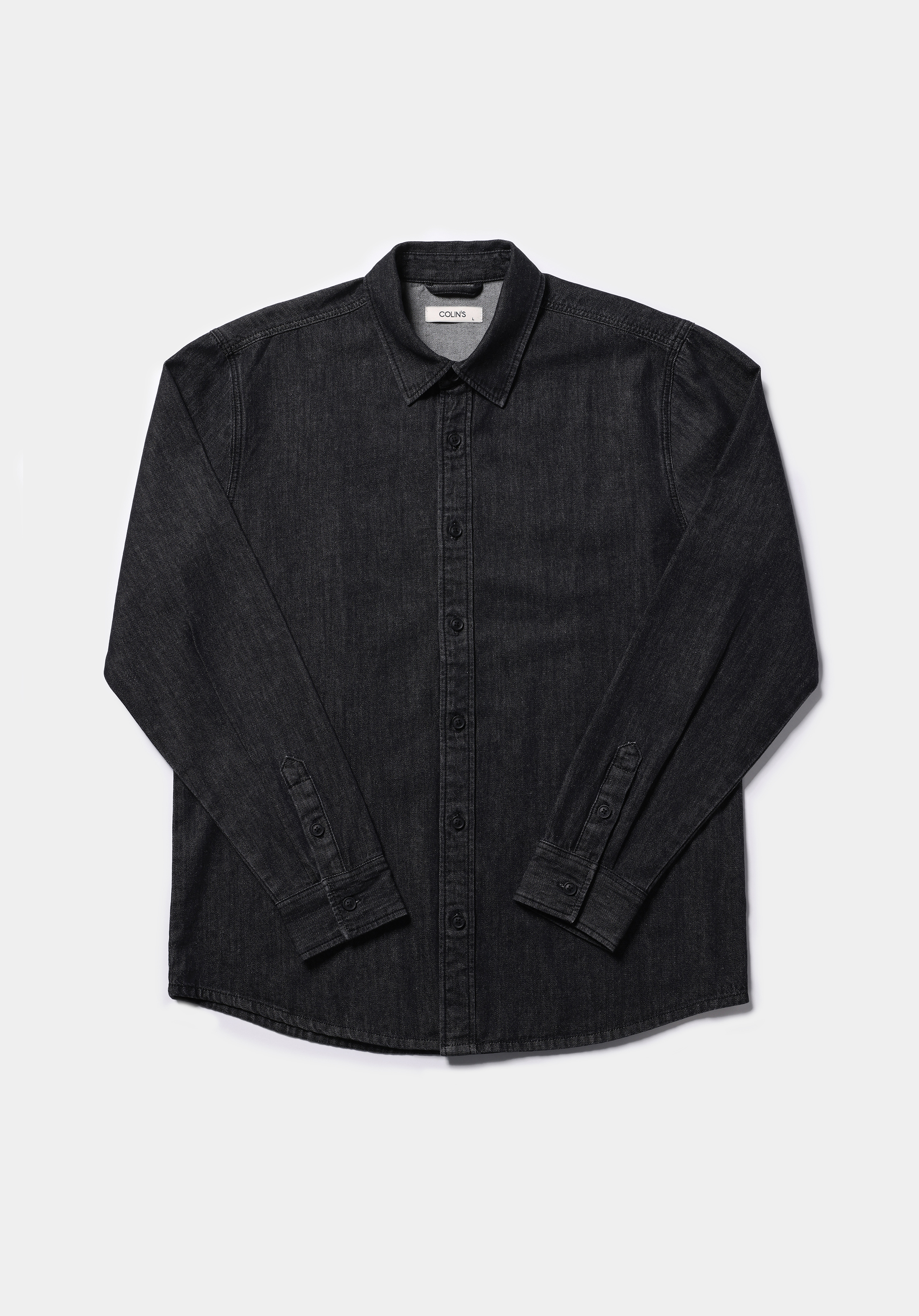 Afișați detalii pentru Camasa Cu Maneca Lunga De Barbati Negru Regular Fit  Cl1078188