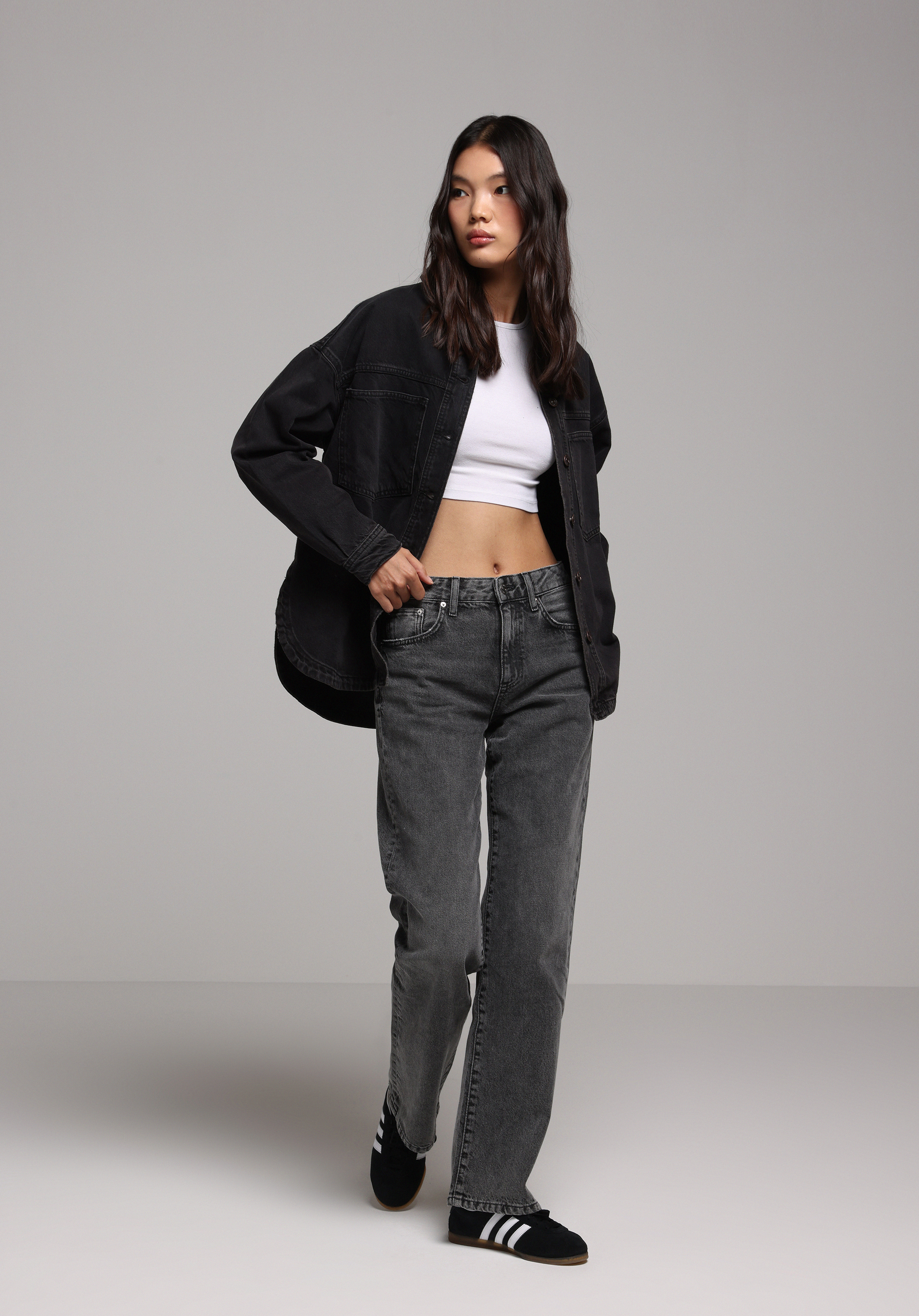 Afișați detalii pentru Pantaloni De Dama Negru Straight Fit  Cl1078210