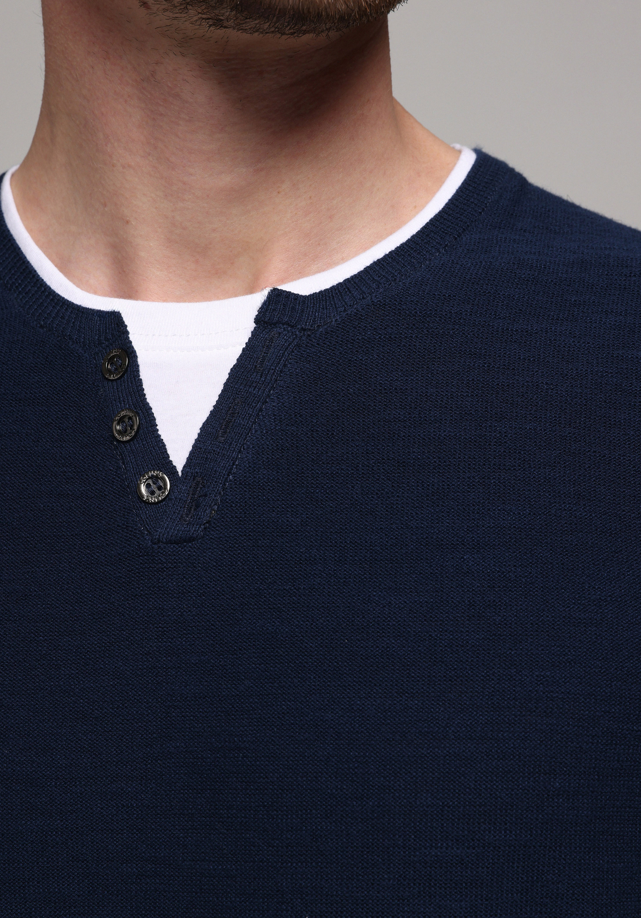 Afișați detalii pentru Pulover De Barbati Albastru Marin Regular Fit  Cl1080087