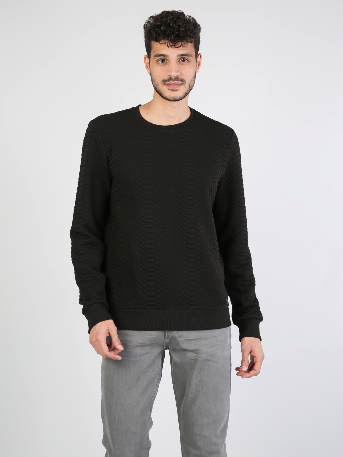 Afișați detalii pentru Hanorac / Bluza De Barbati Negru Regular Fit  Cl1045426