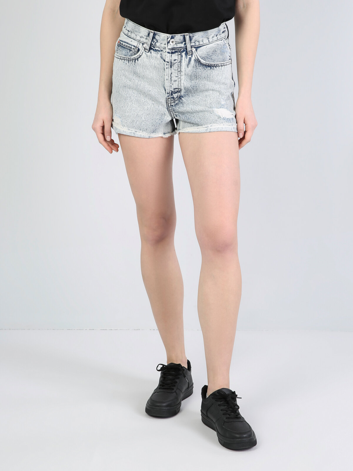 Afișați detalii pentru Short / Pantaloni Scurti De Dama Denim Regular Fit  Cl1043977