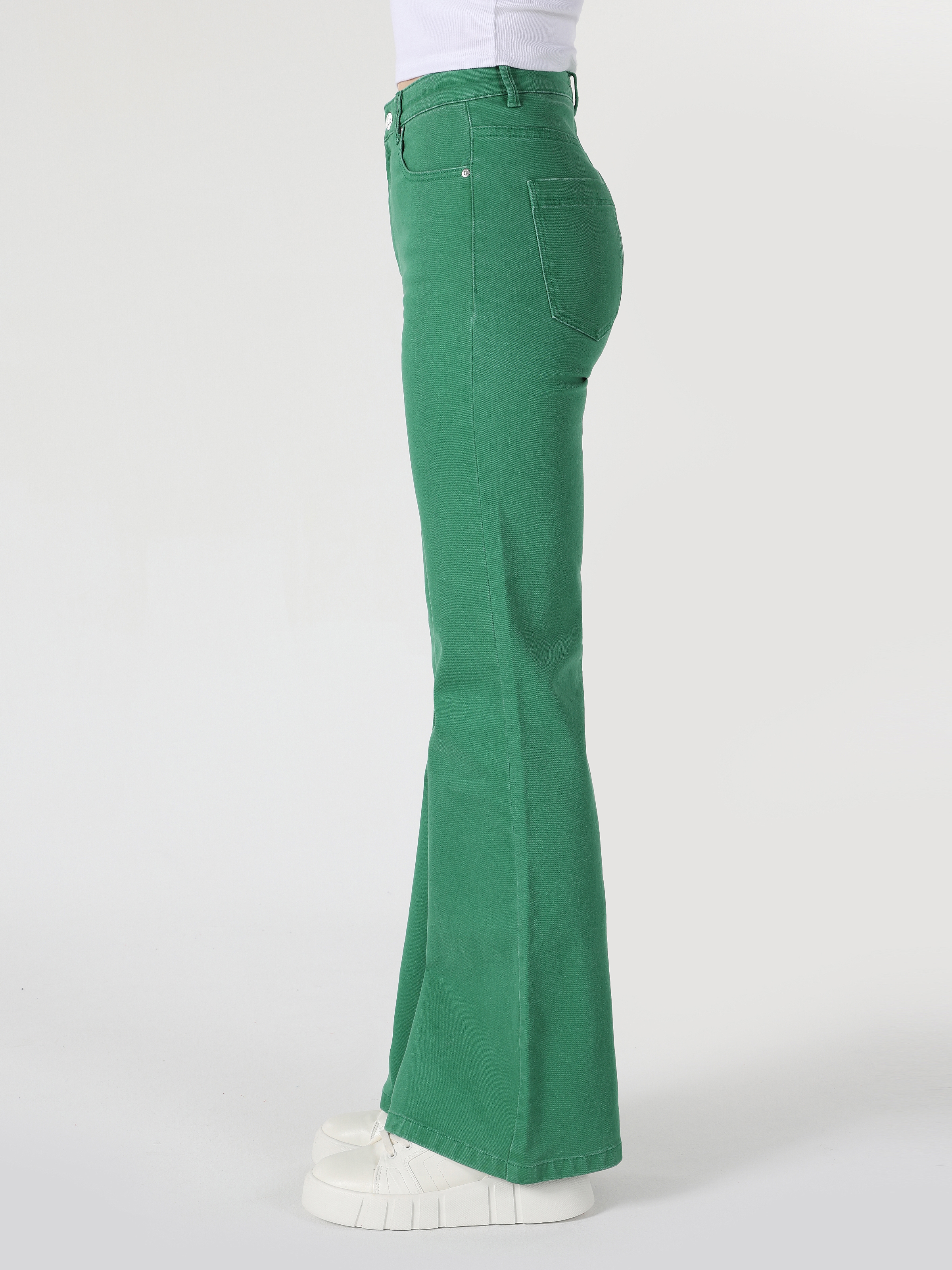 Afișați detalii pentru Pantaloni De Dama Verde Slim Fit 