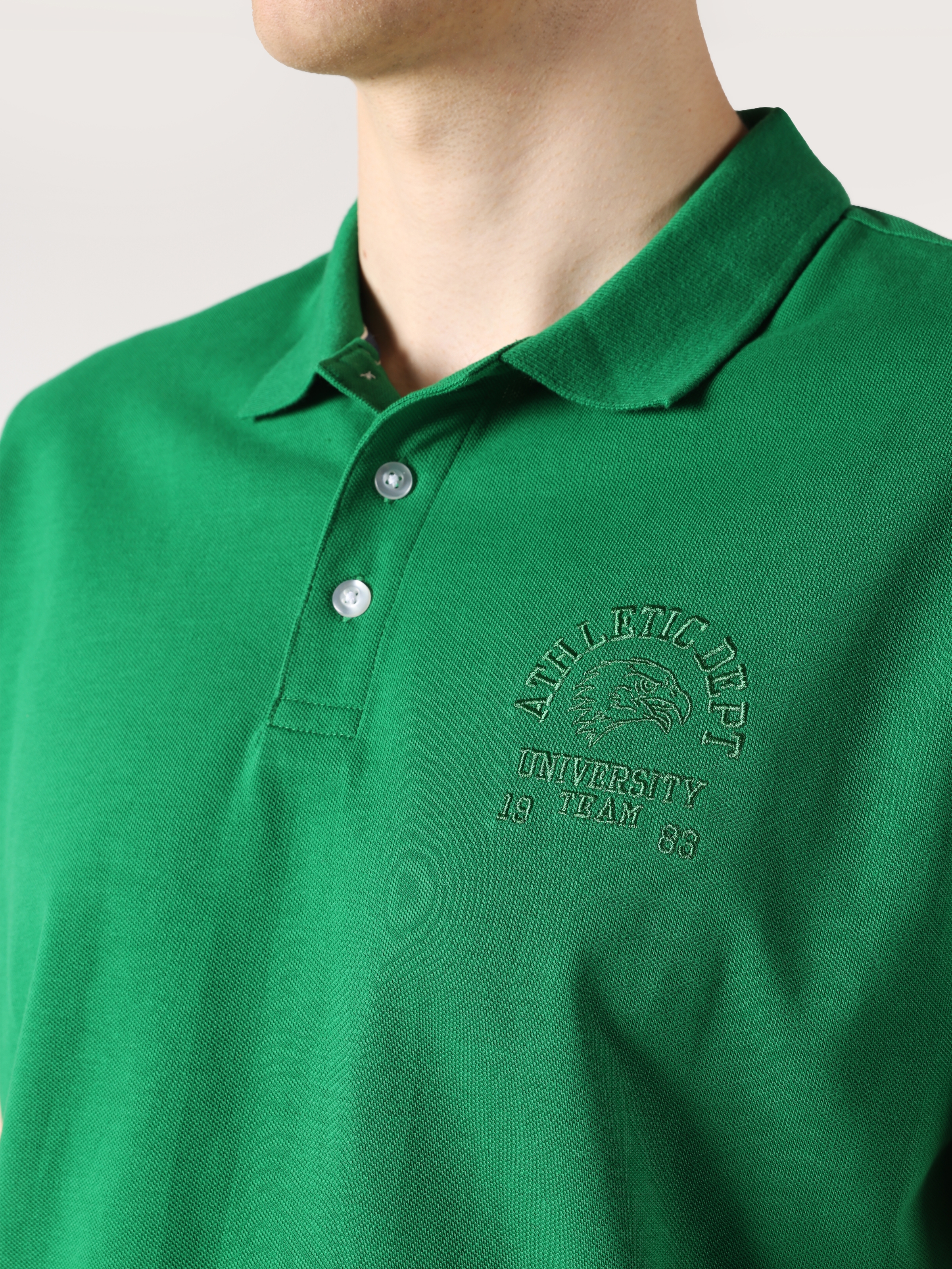 Afișați detalii pentru Tricou Polo Cu Maneca Scurta De Barbati Verde Regular Fit  CL1062964