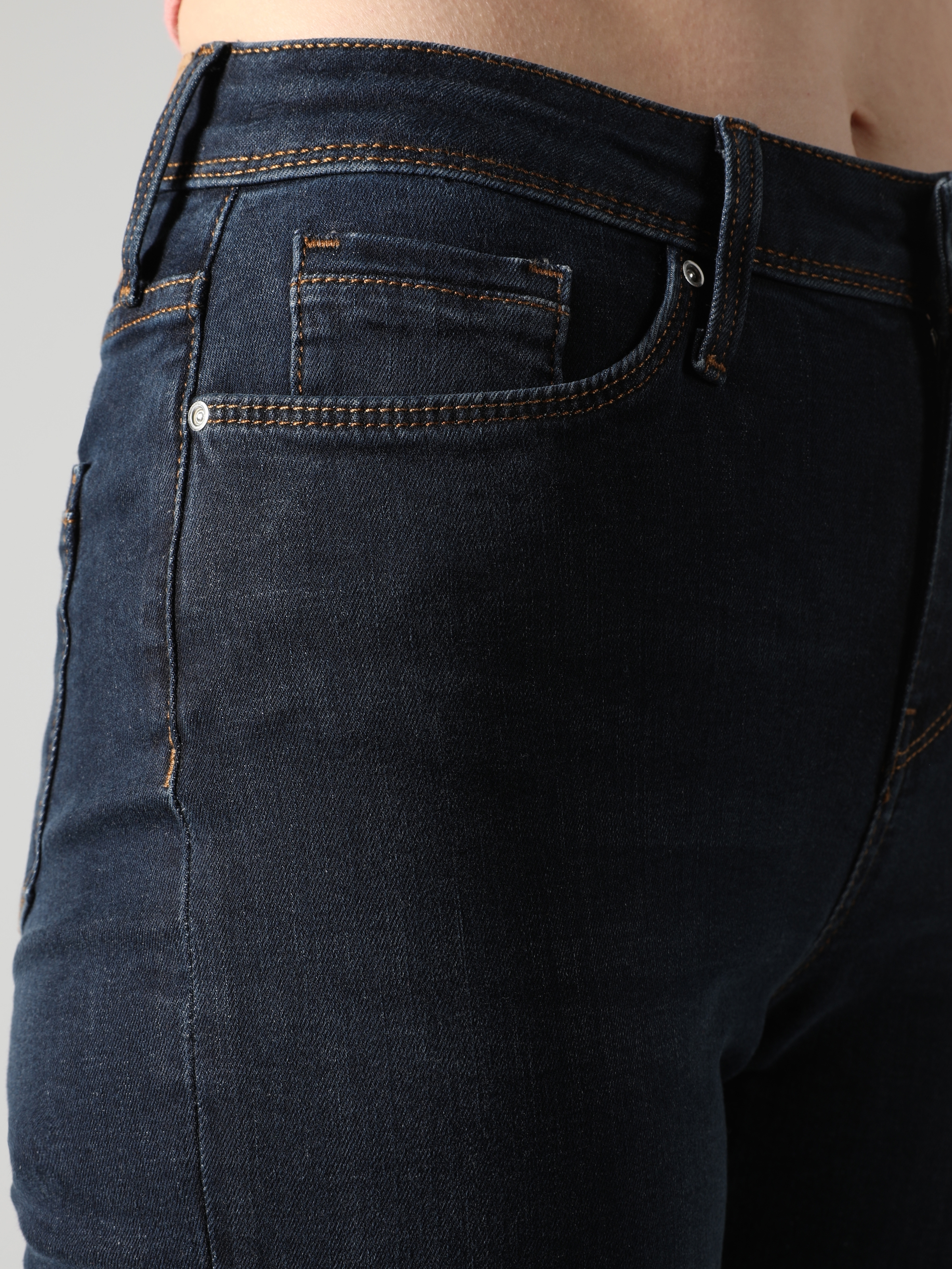 Afișați detalii pentru Pantaloni De Dama Albastru inchis Slim Fit 703 CARLA