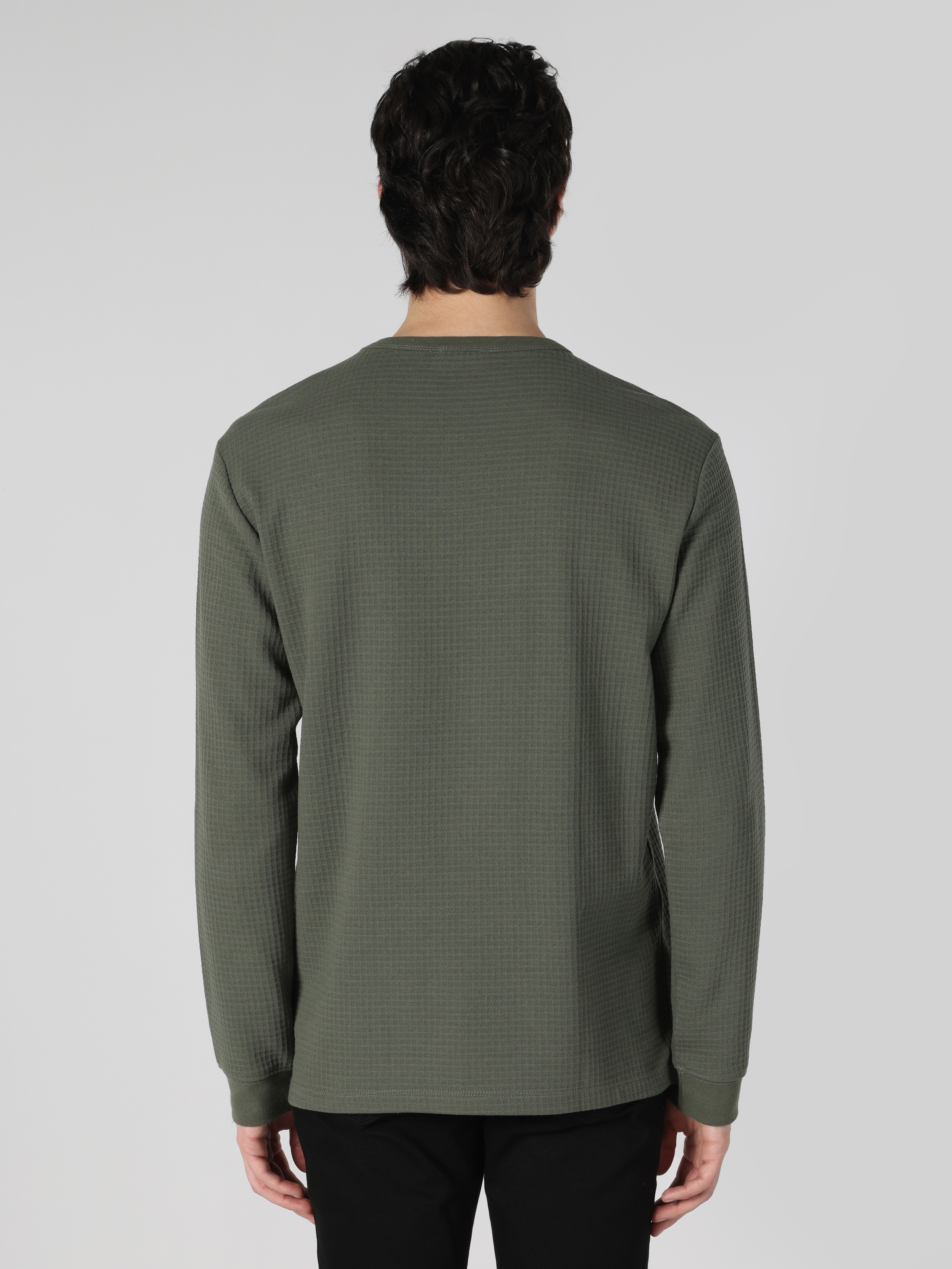 Afișați detalii pentru Tricou Cu Maneca Lunga De Barbati Verde  