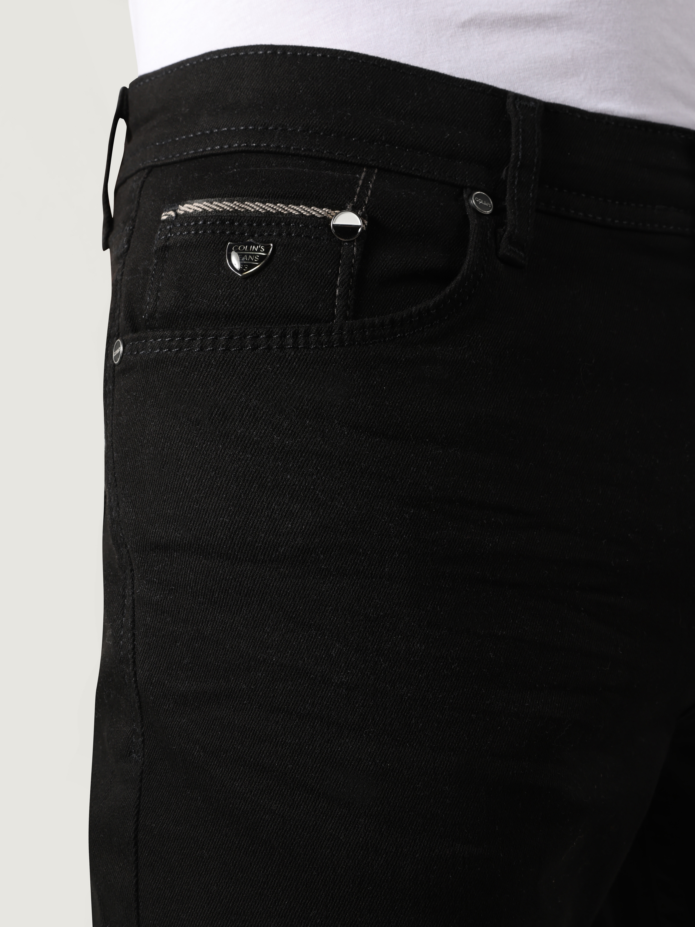Afișați detalii pentru Pantaloni De Barbati Negru Slim Fit 041 DANNY