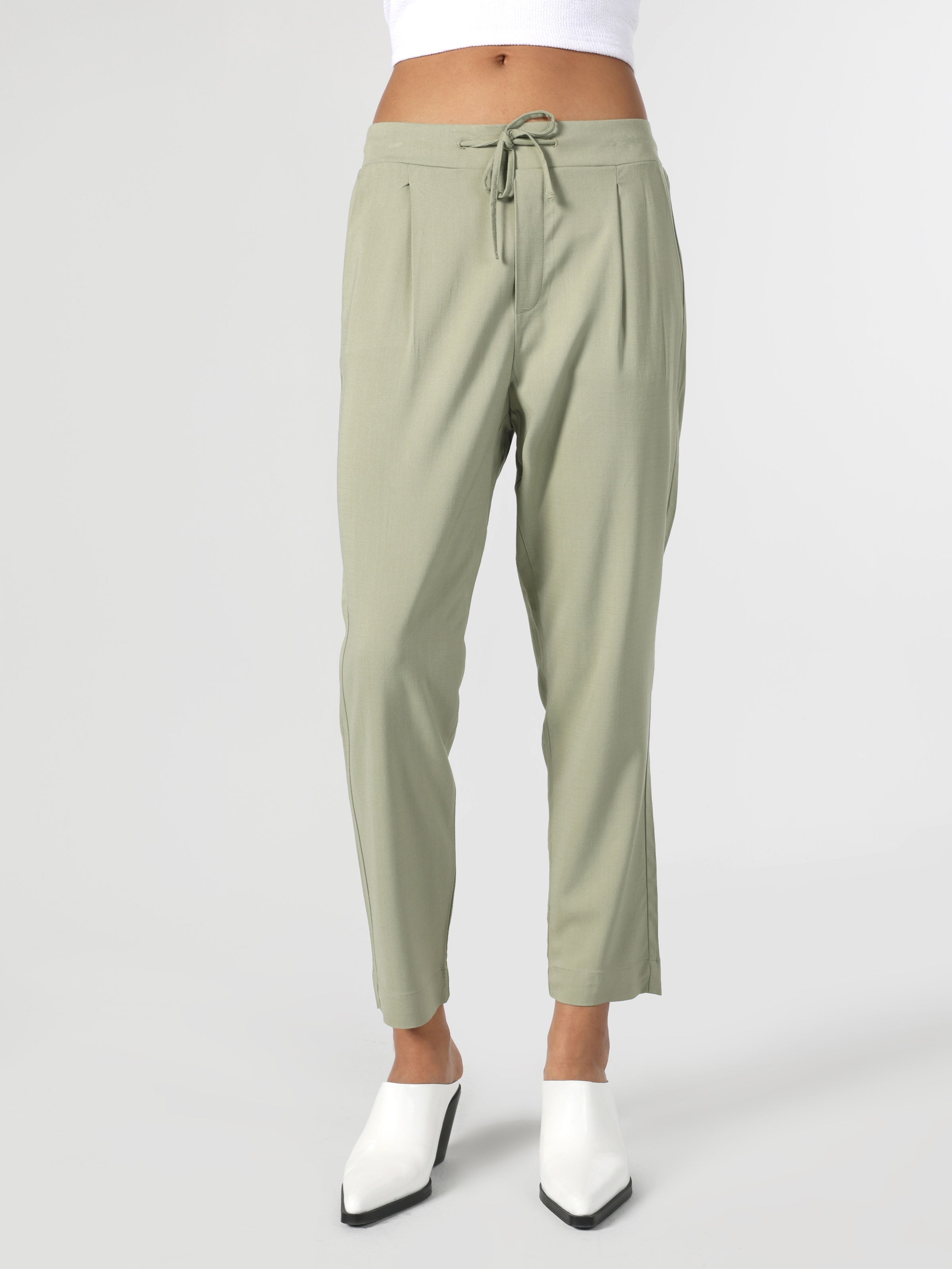 Afișați detalii pentru Pantaloni De Dama Verde Regular Fit 