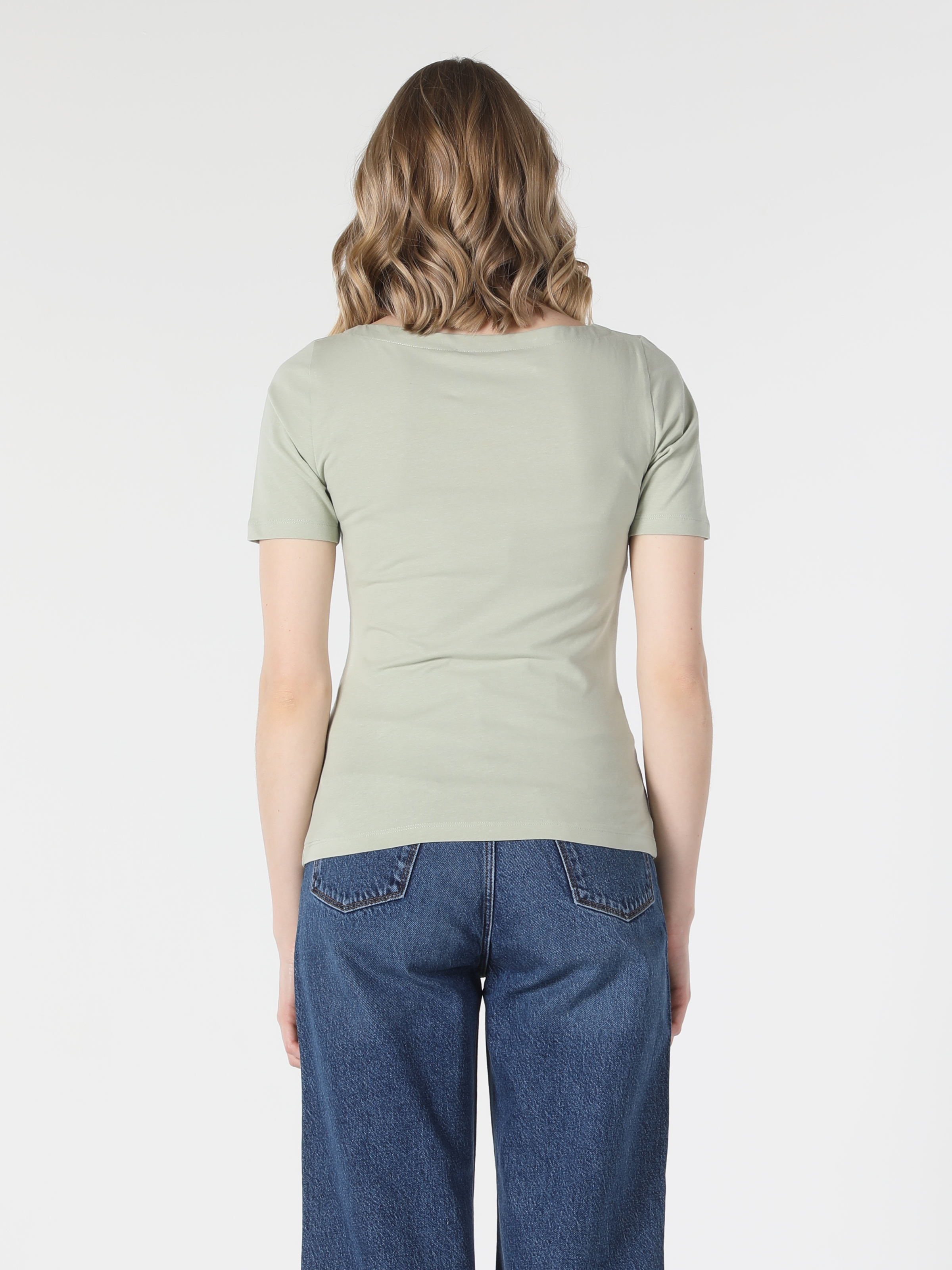 Afișați detalii pentru Tricou Cu Maneca Scurta De Dama Verde Slim Fit  