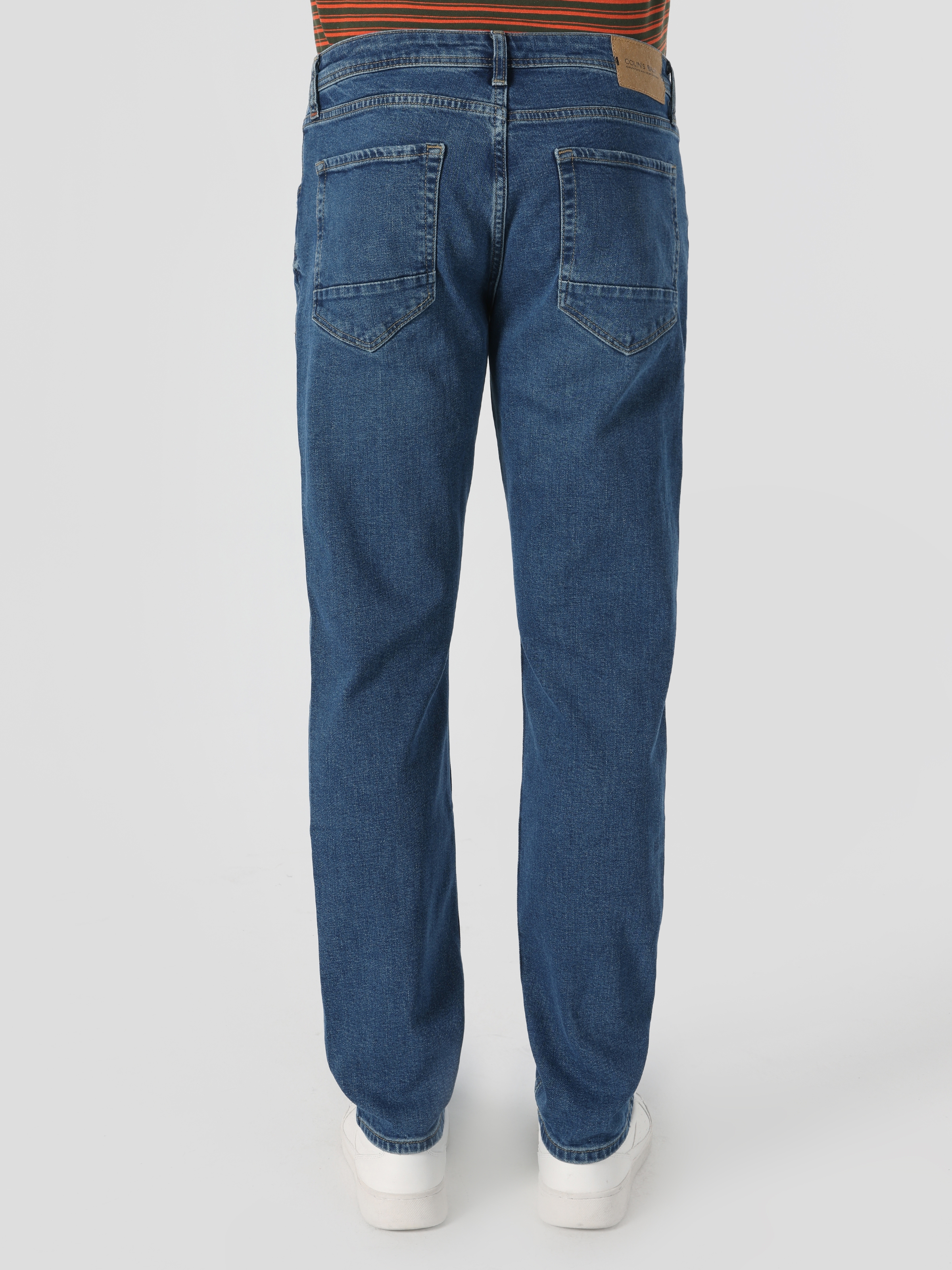 Afișați detalii pentru Pantaloni De Barbati Albastru Straight Fit 044 KARL 