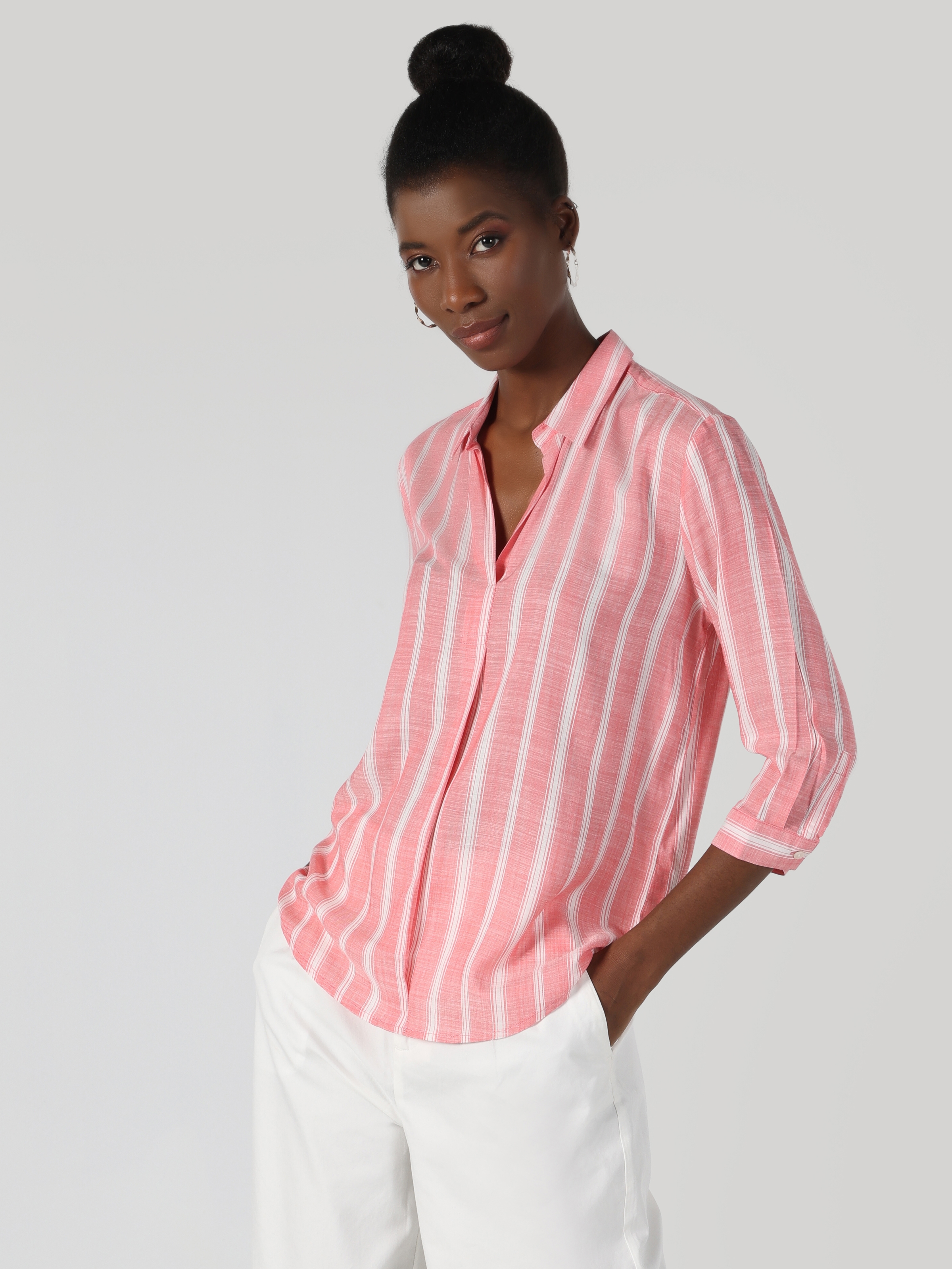 Afișați detalii pentru Bluza Cu Maneca Lunga De Dama Roşu Regular Fit  