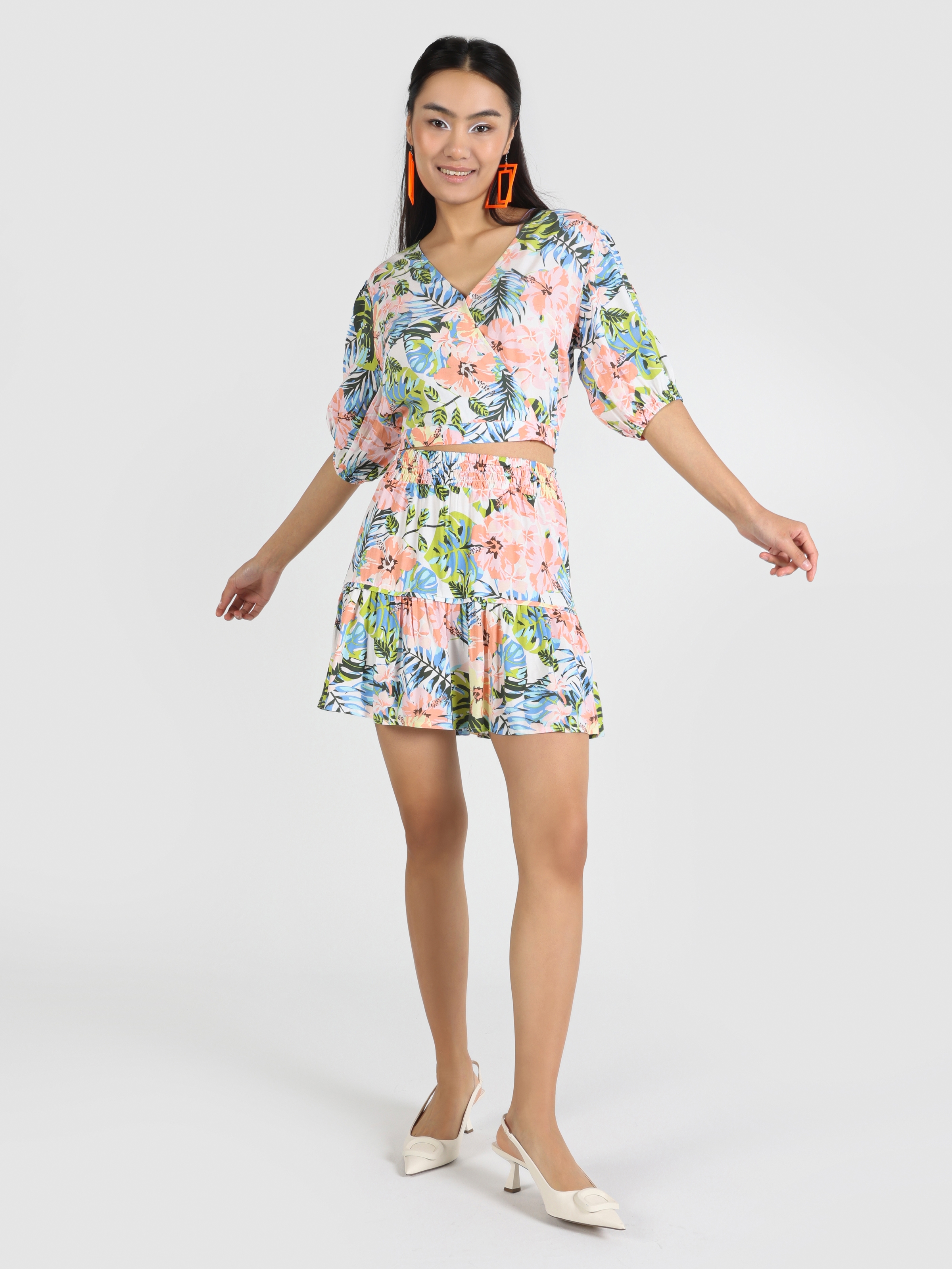 Afișați detalii pentru Fusta De Dama Multicolor Mini skirt  