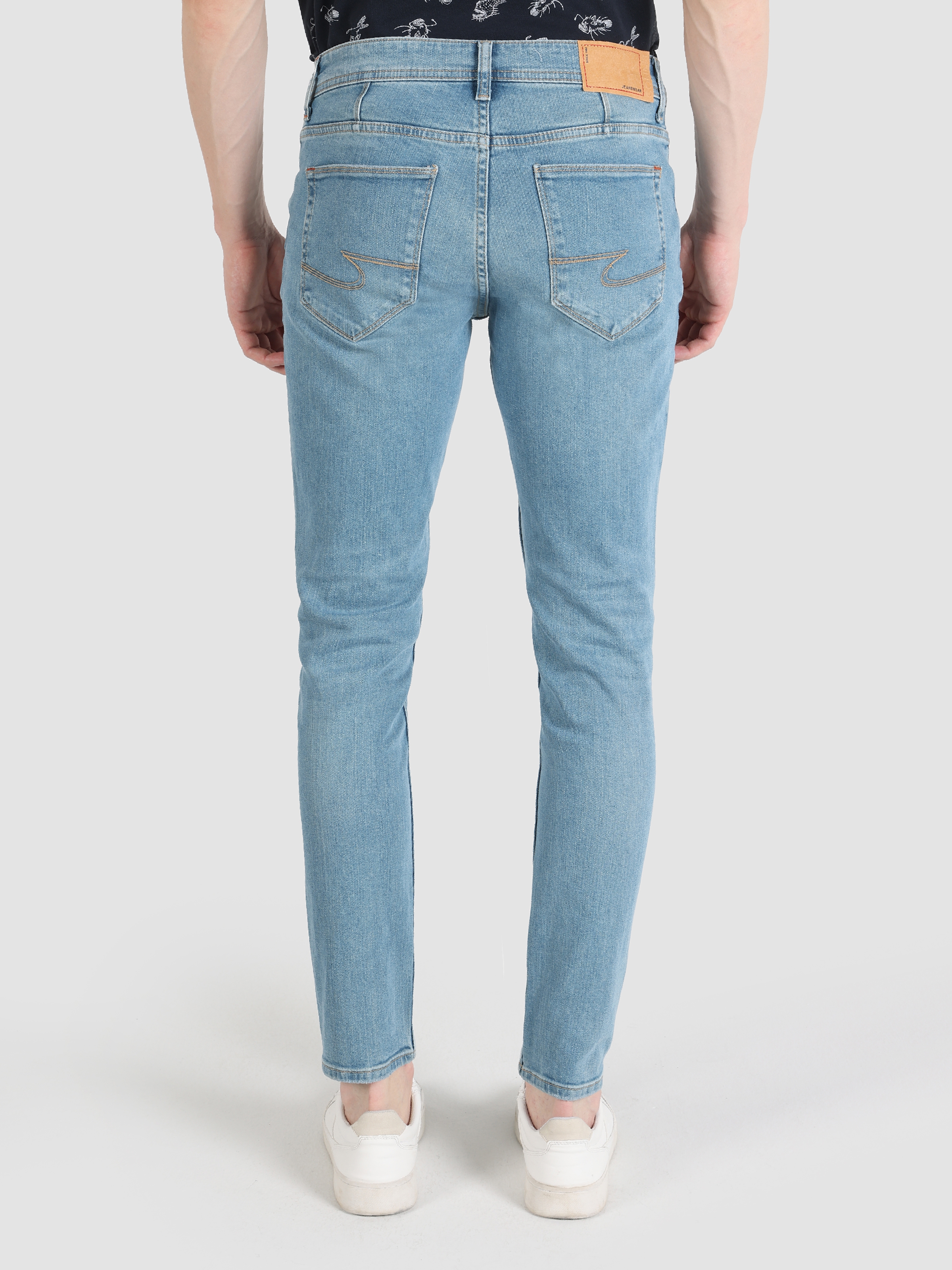 Afișați detalii pentru Pantaloni De Barbati Albastru Slim Fit 041 DANNY