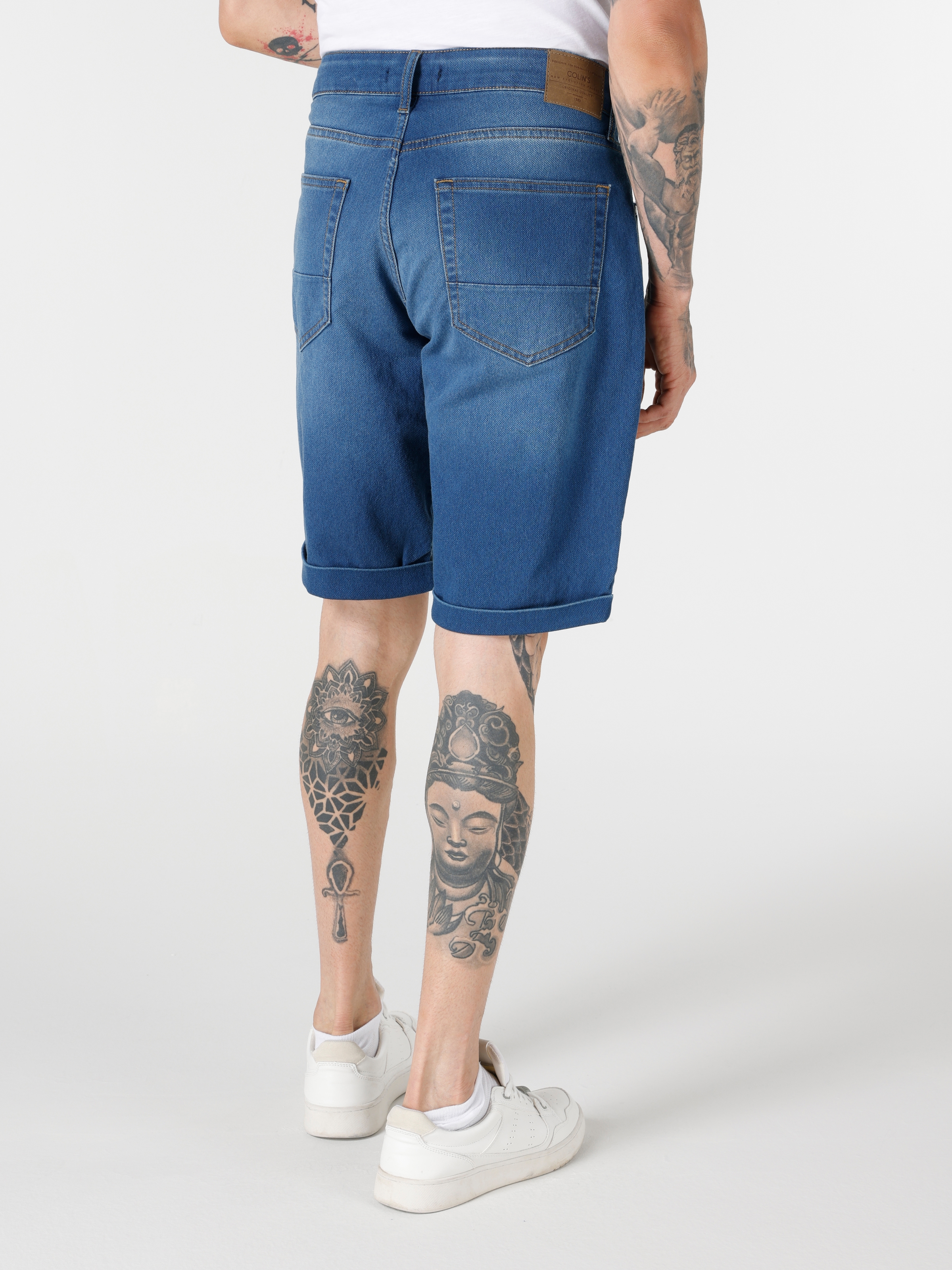 Afișați detalii pentru Short / Pantaloni Scurti De Barbati Albastru Marin Regular Fit  