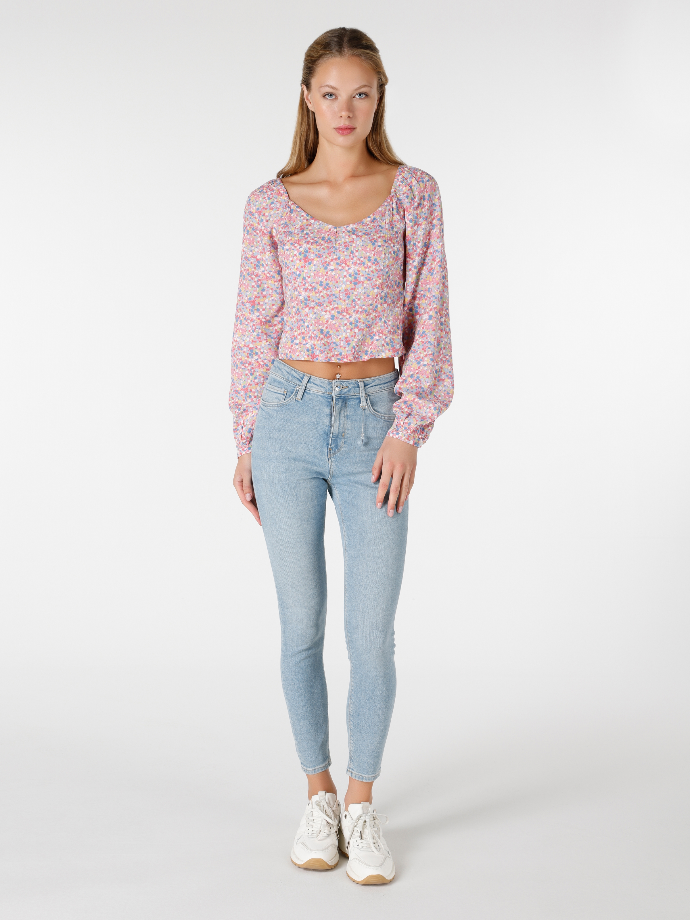 Afișați detalii pentru Bluza Cu Maneca Lunga De Dama Multicolor Slim Fit  CL1063884