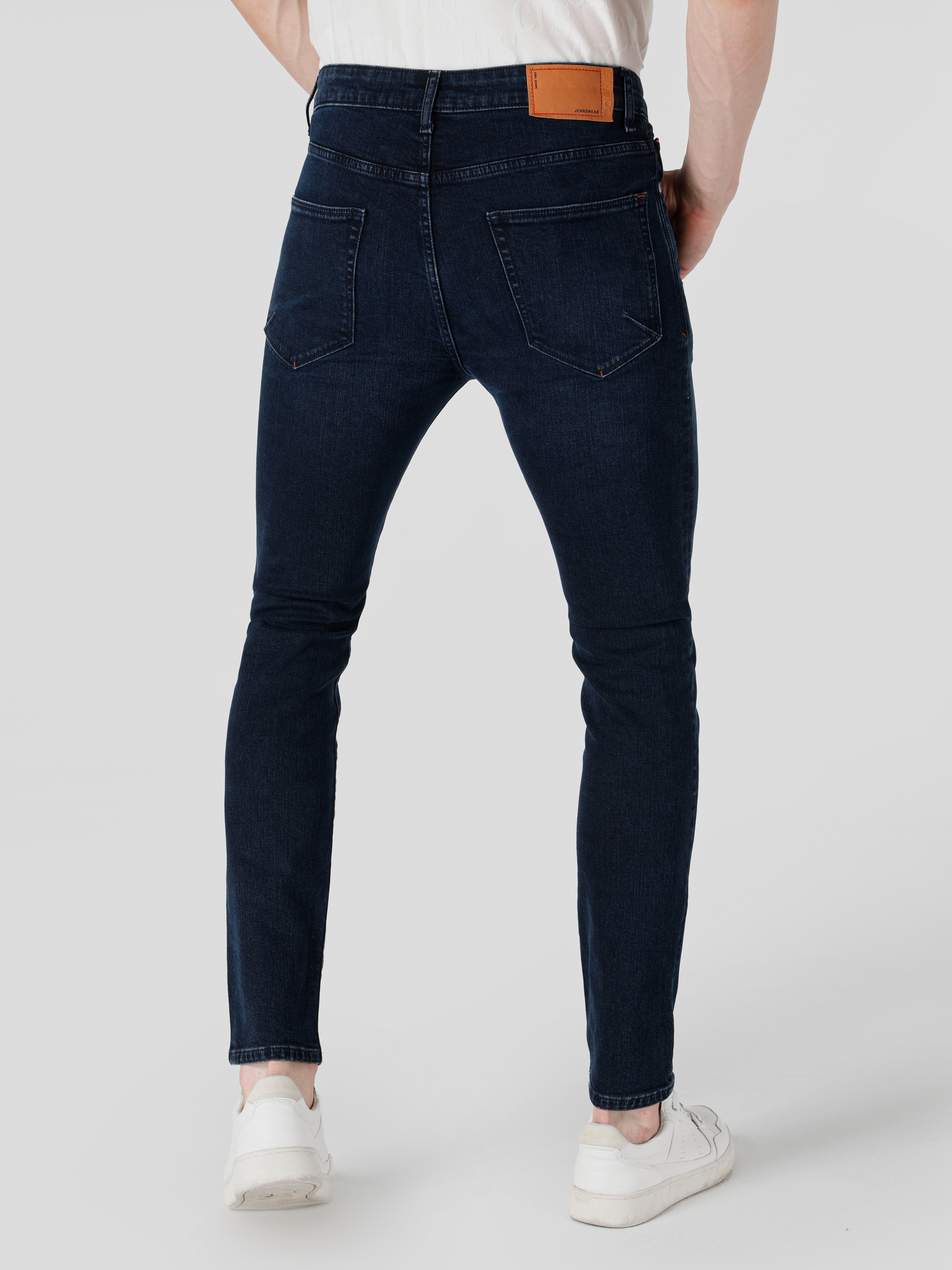 Afișați detalii pentru Pantaloni De Barbati Albastru inchis Skinny Fit  CL1065217