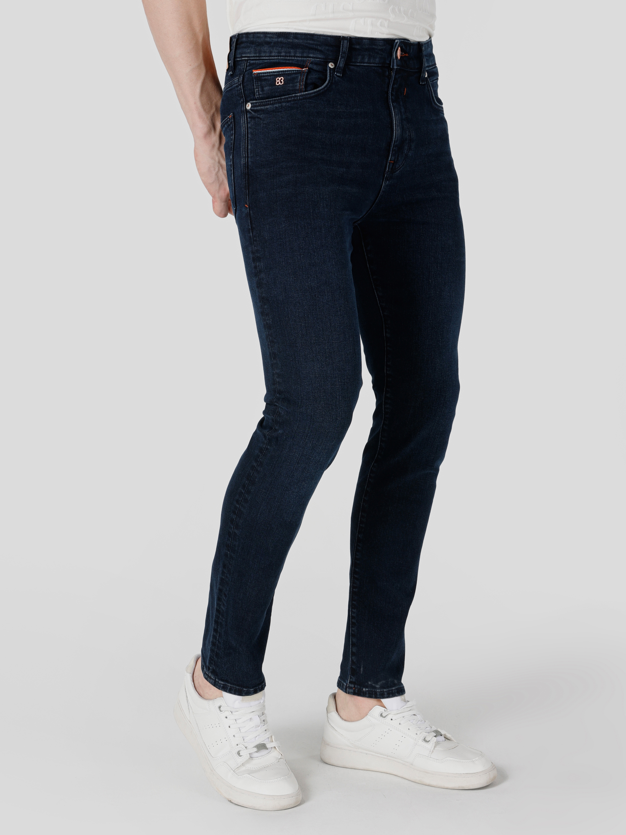 Afișați detalii pentru Pantaloni De Barbati Albastru inchis Skinny Fit  CL1065217