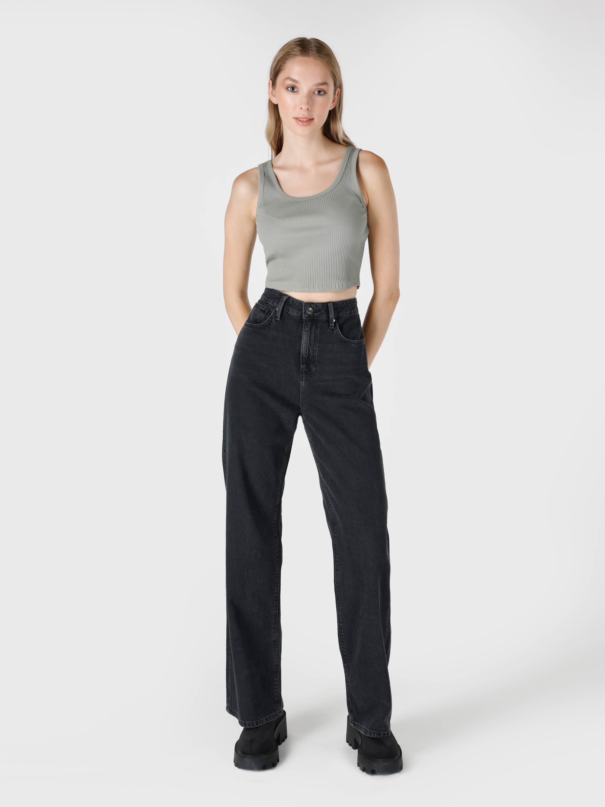 Afișați detalii pentru Pantaloni De Dama Denim Regular Fit  