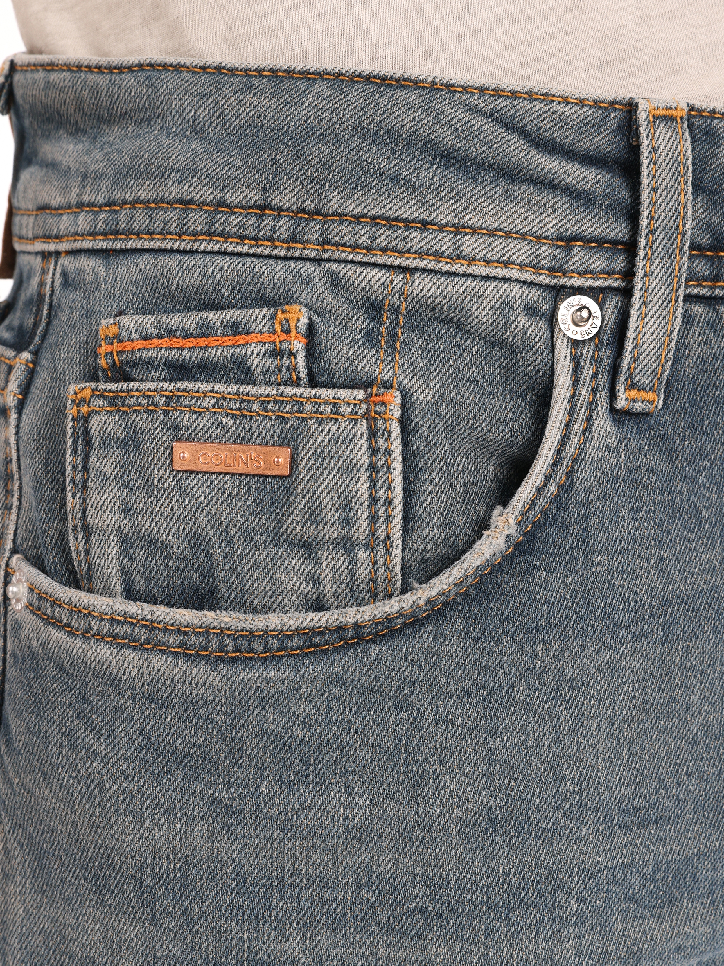 Afișați detalii pentru Pantaloni De Barbati Denim Straight Fit 044 KARL 