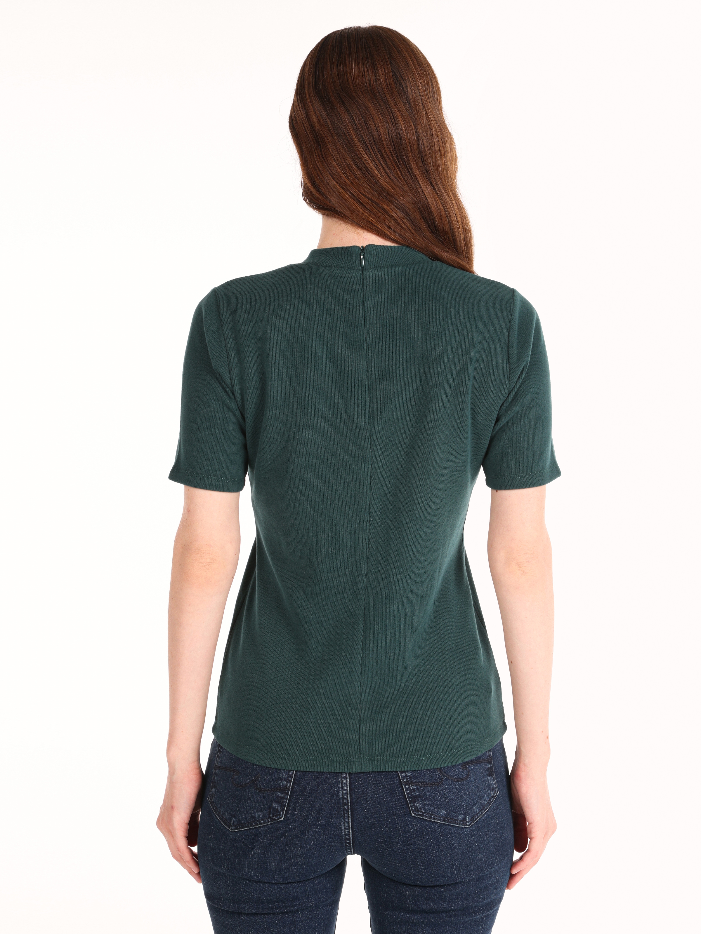 Afișați detalii pentru Tricou Cu Maneca Scurta De Dama Verde Slim Fit  