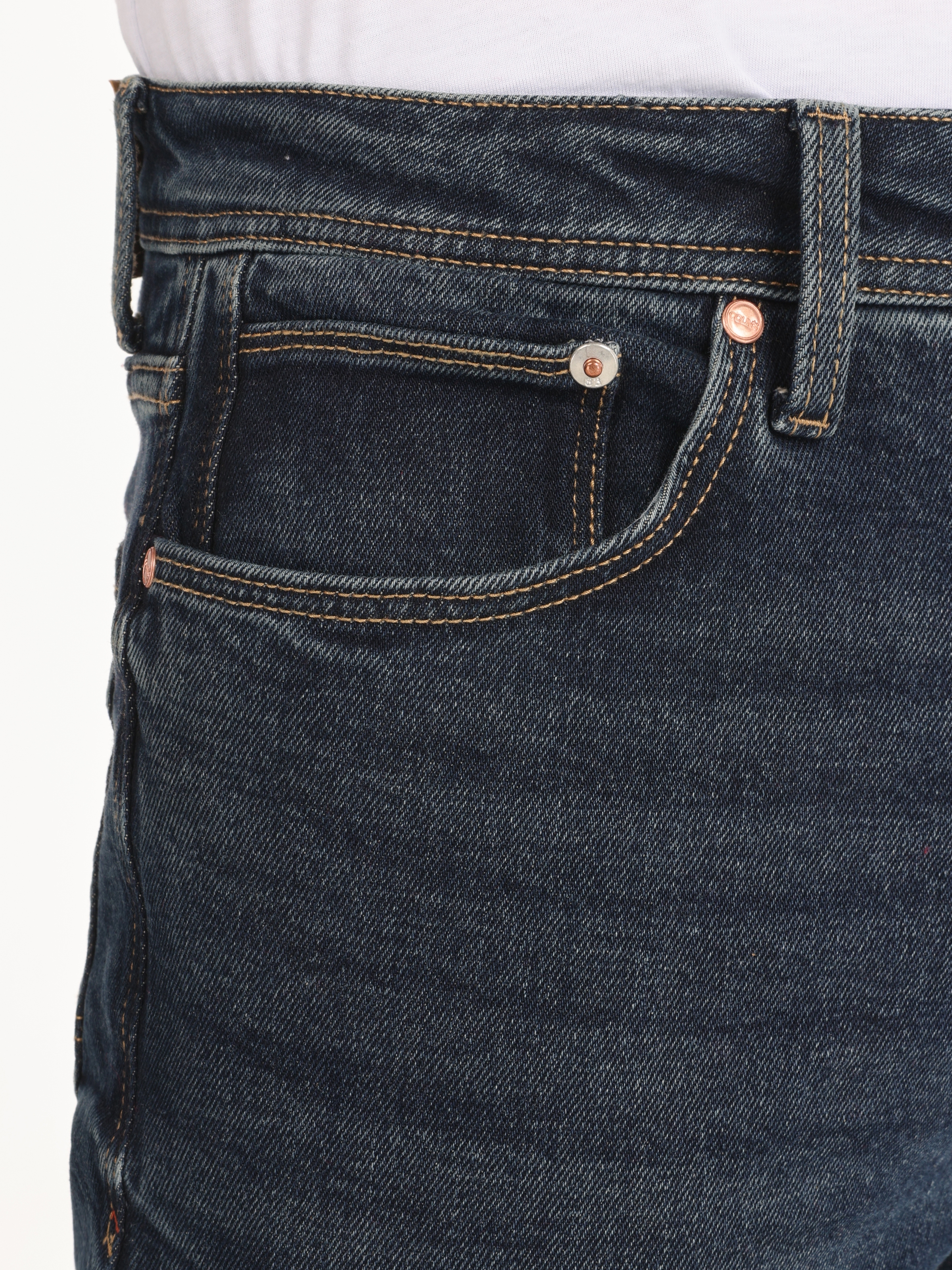 Afișați detalii pentru Pantaloni De Barbati Albastru Regular Fit 045 DAVID 