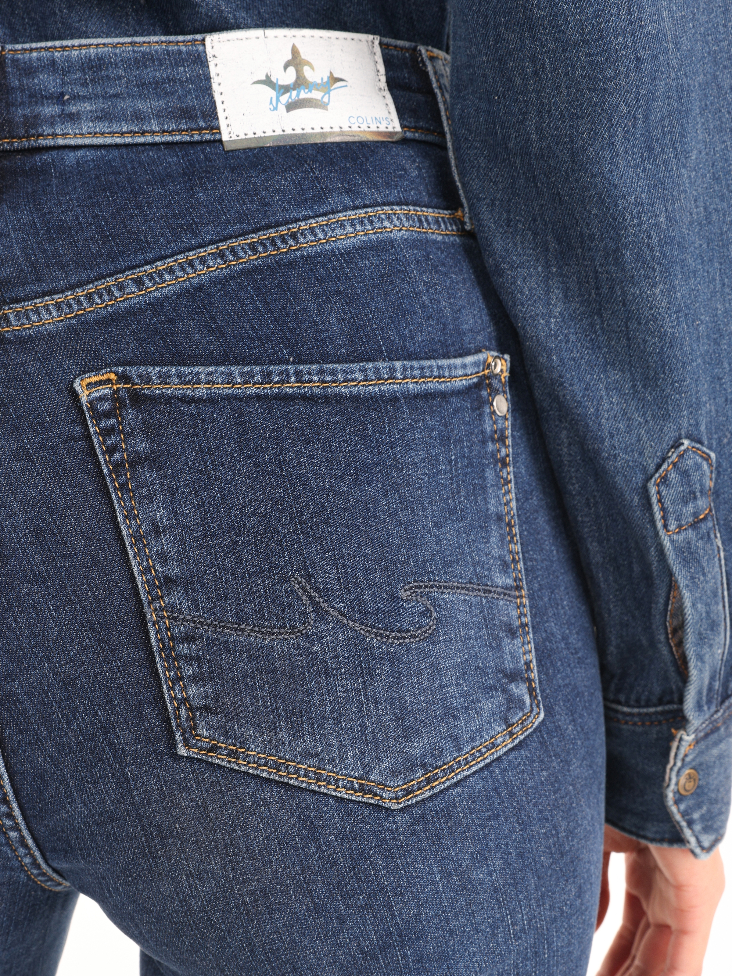 Afișați detalii pentru Pantaloni De Dama Albastru Skinny Fit 760 DIANA 