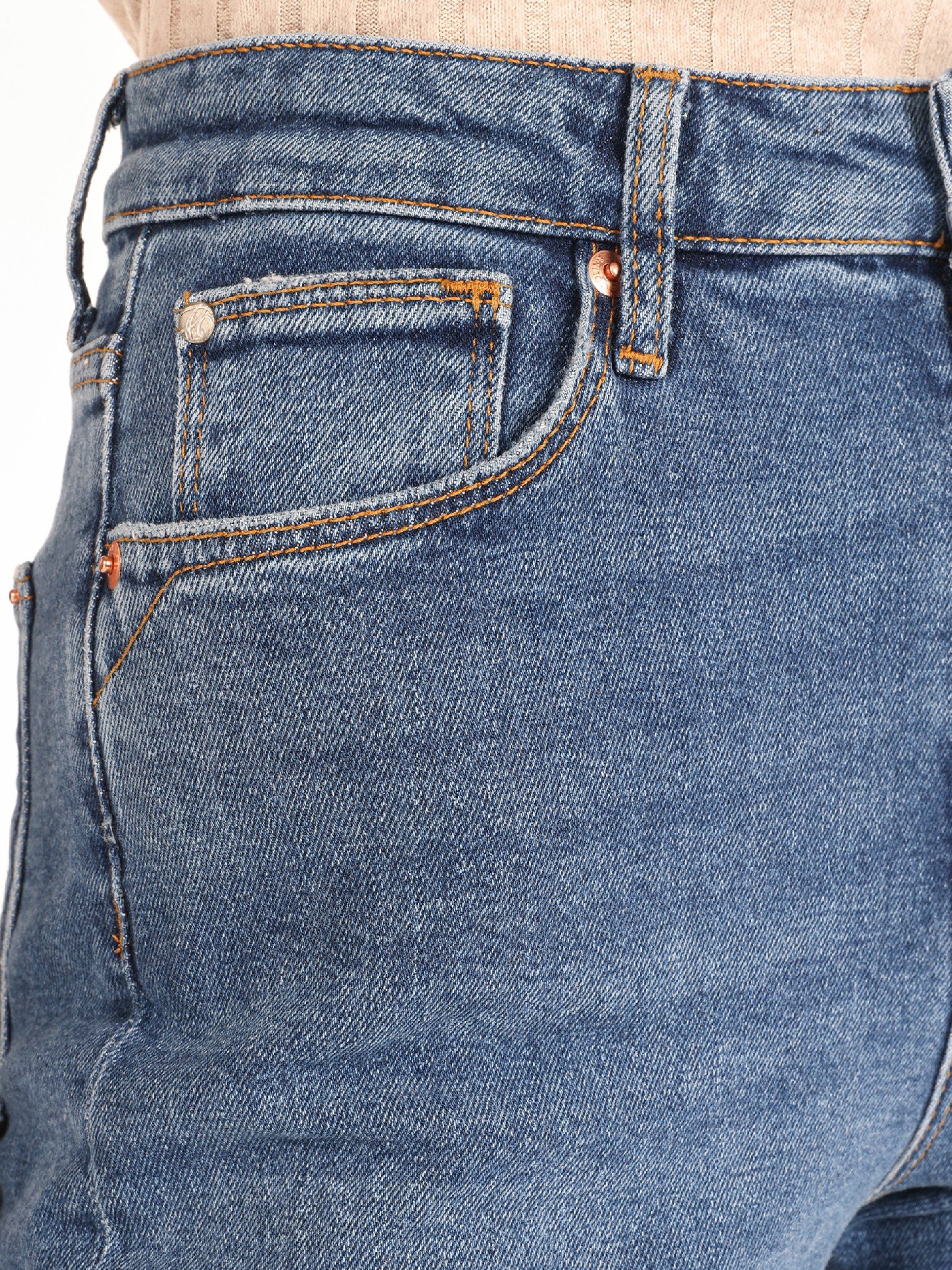 Afișați detalii pentru Pantaloni De Dama Albastru Slim Fit 891 MAYA 