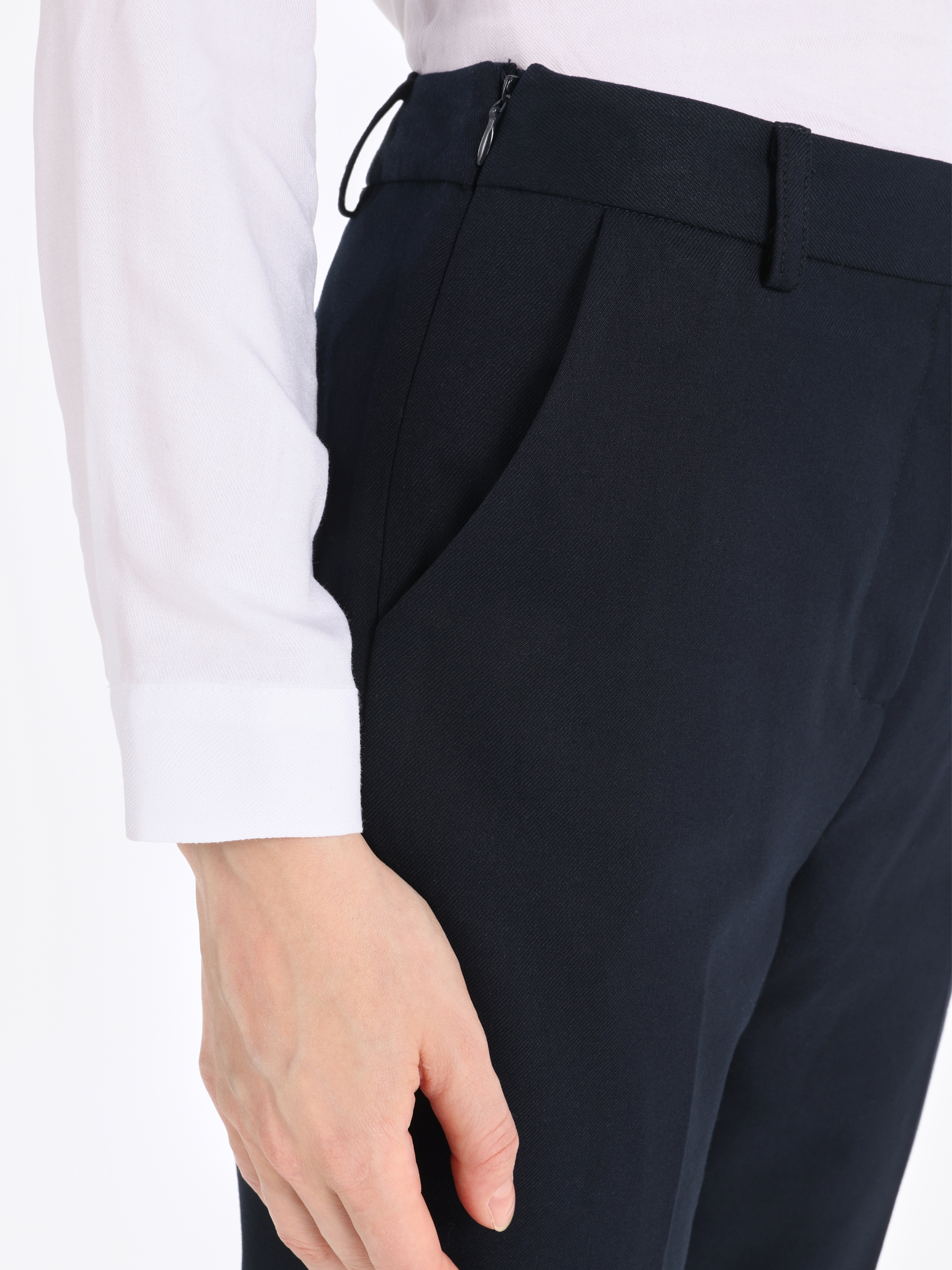 Afișați detalii pentru Pantaloni De Dama Albastru Marin Slim Fit  