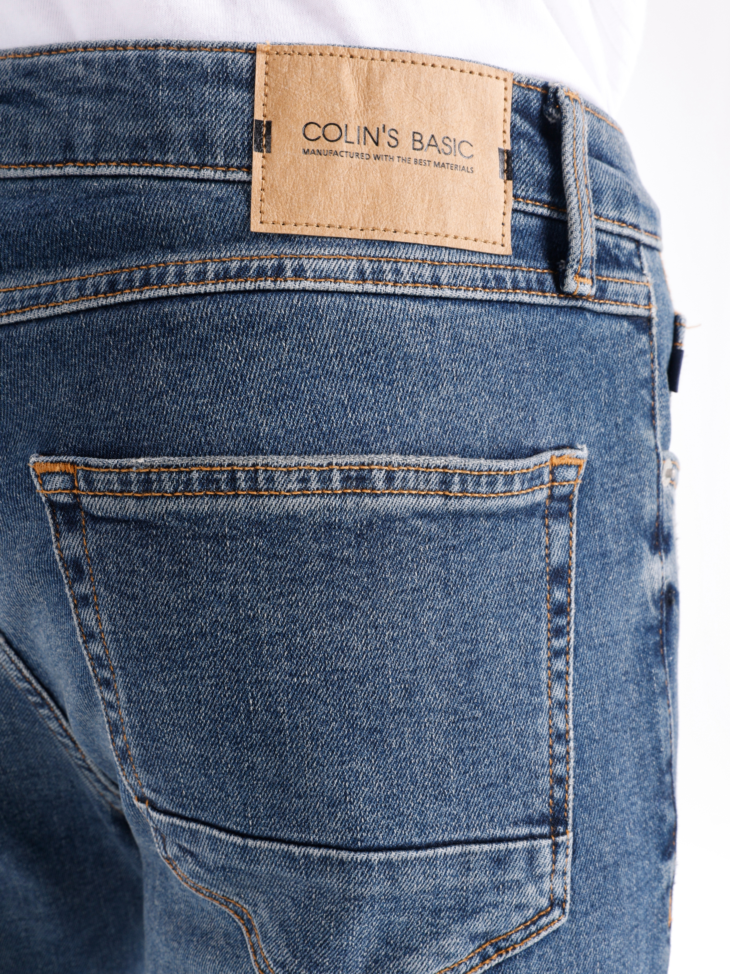 Afișați detalii pentru Pantaloni De Barbati Albastru Regular Fit 045 DAVID
