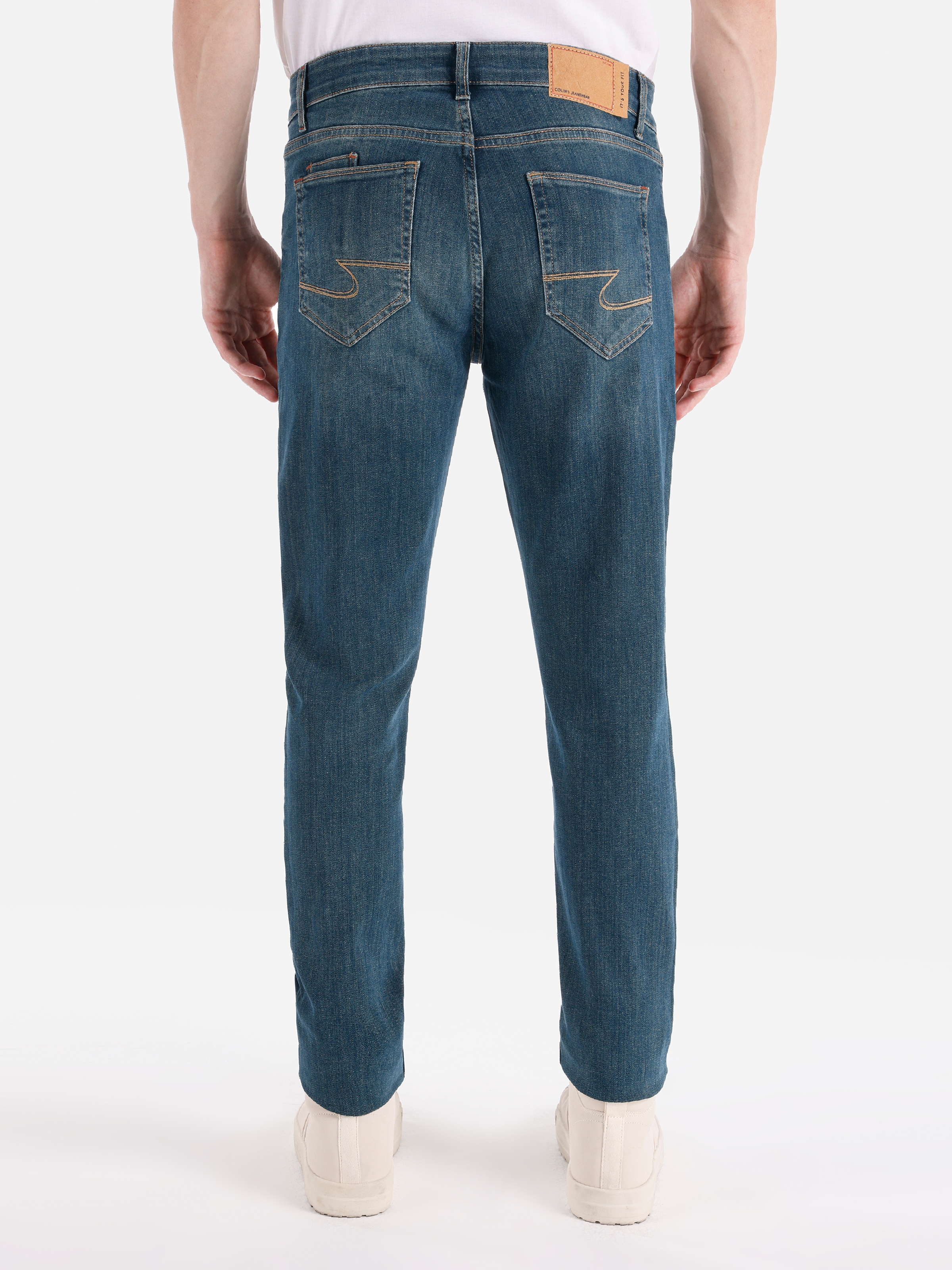 Afișați detalii pentru Pantaloni De Barbati Albastru Slim Fit 041 DANNY 