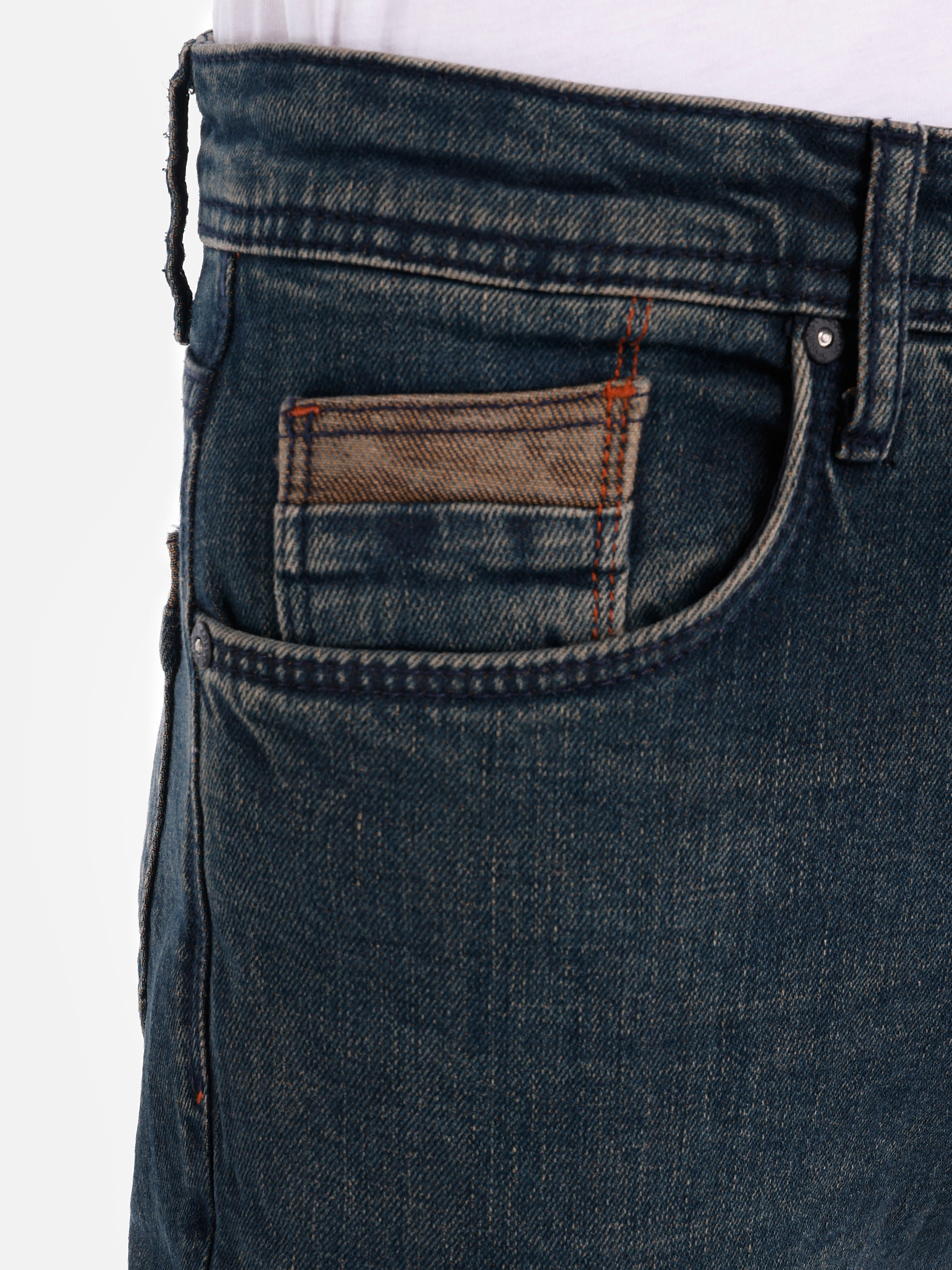 Afișați detalii pentru Pantaloni De Barbati Albastru Slim Fit 041 DANNY CL1066529