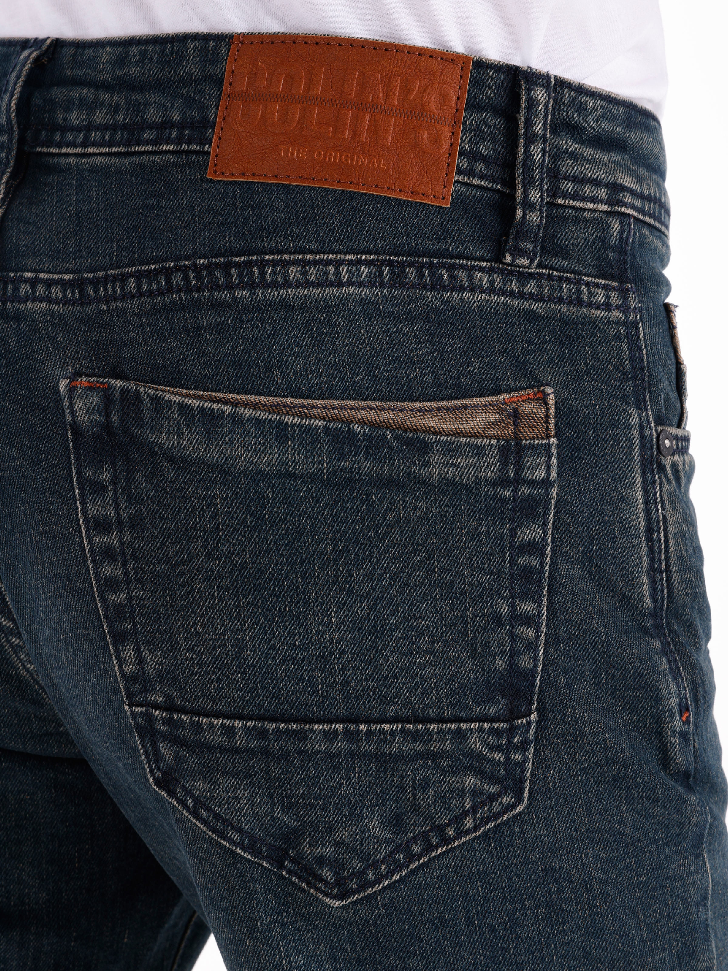 Afișați detalii pentru Pantaloni De Barbati Albastru Slim Fit 041 DANNY CL1066529