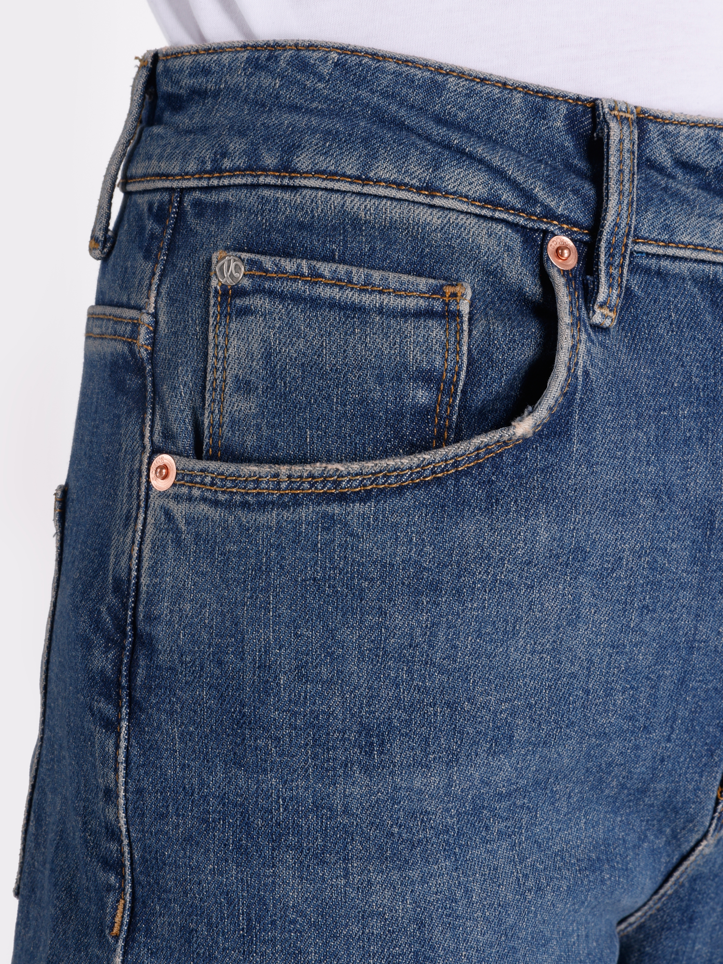 Afișați detalii pentru Pantaloni De Dama Albastru Regular Fit  