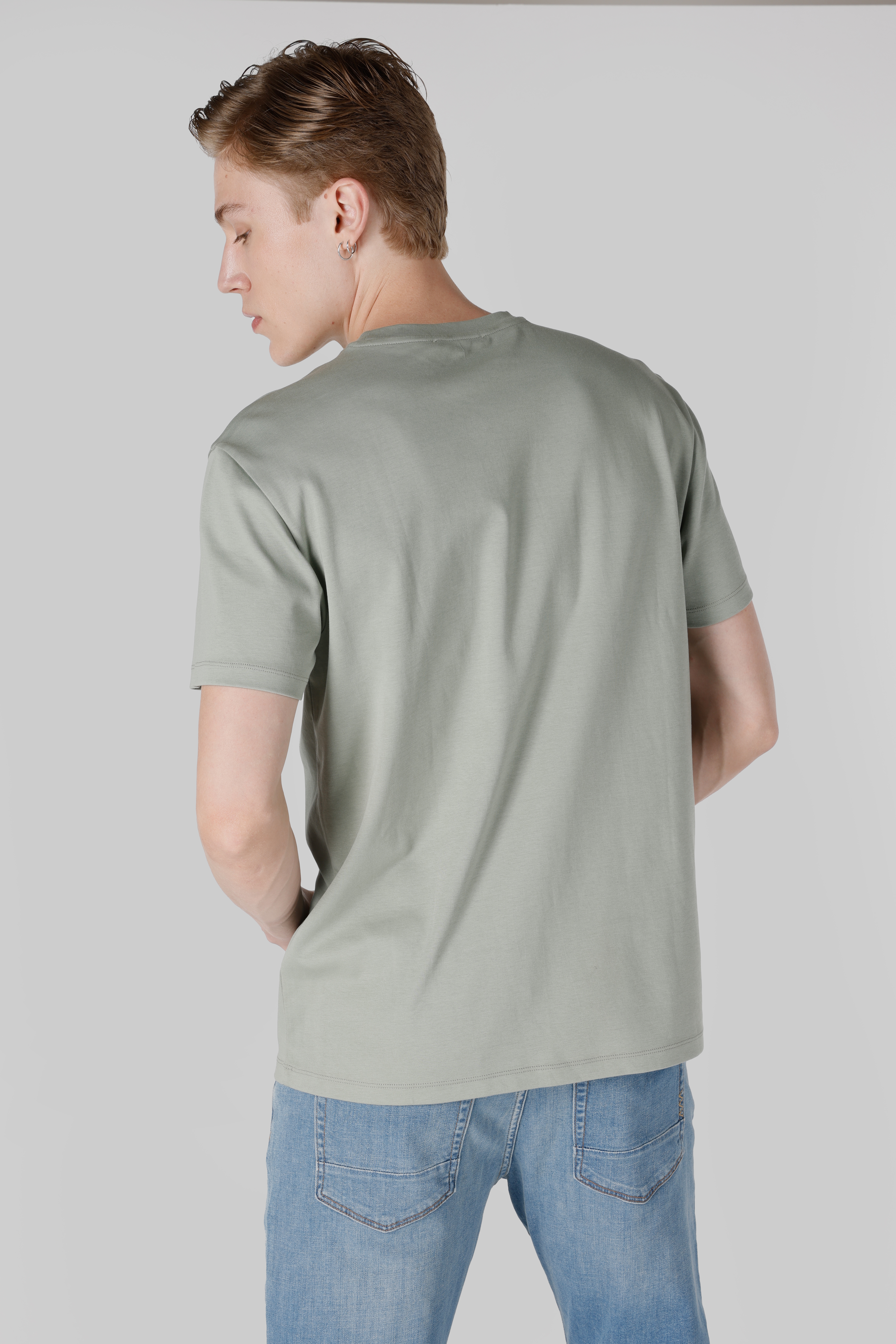 Afișați detalii pentru Tricou Cu Maneca Scurta De Barbati Verde Comfort Fit  