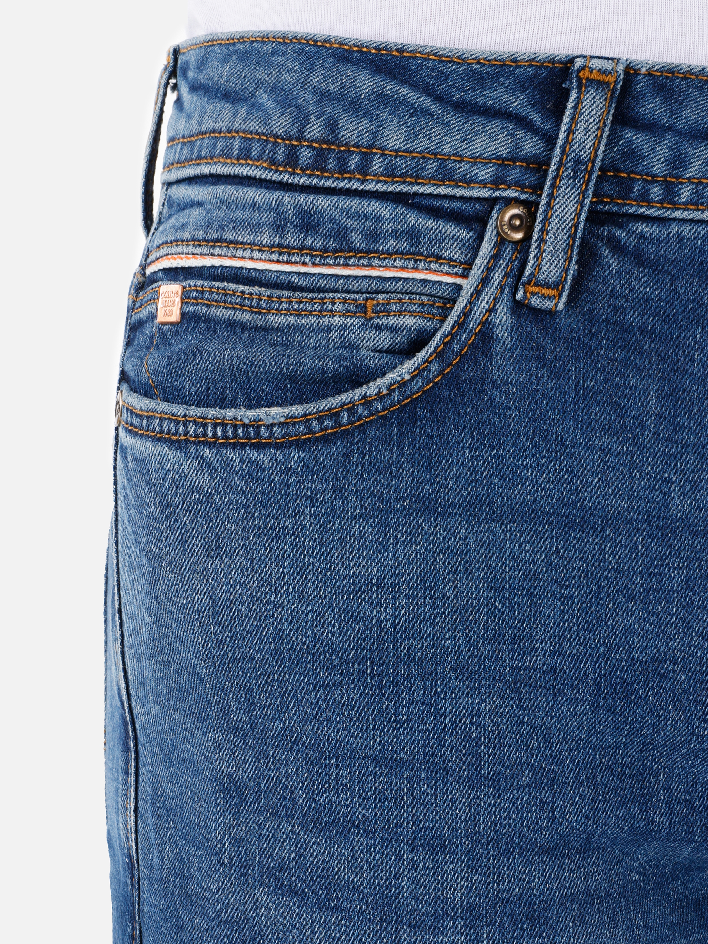 Afișați detalii pentru Pantaloni De Barbati Albastru Straight Fit 044 KARL CL1067214