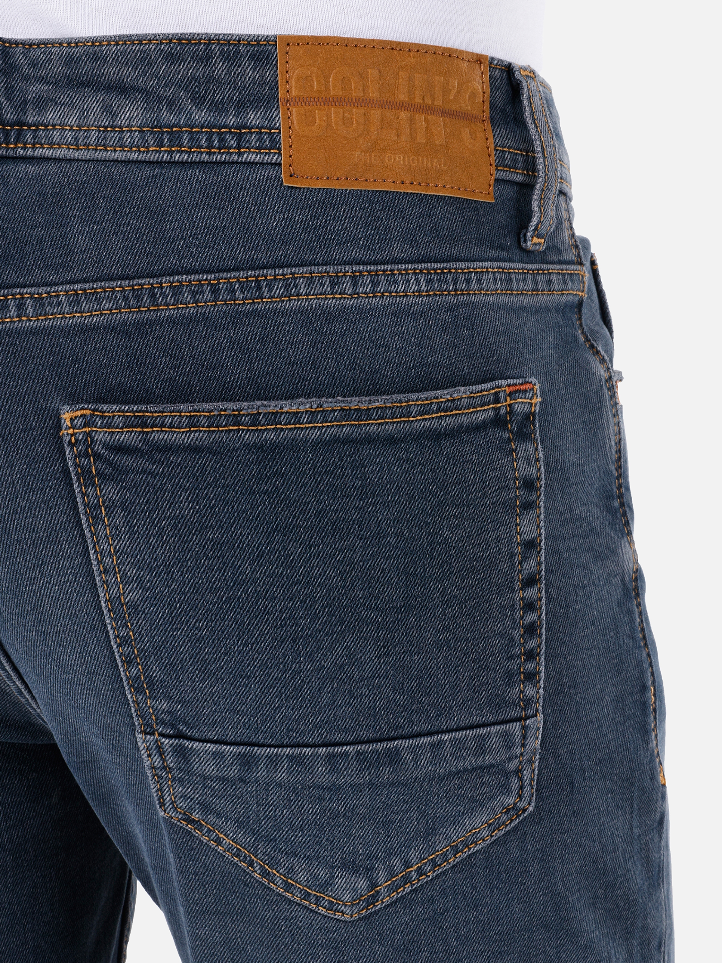 Afișați detalii pentru Pantaloni De Barbati Albastru inchis Regular Fit 045 DAVID