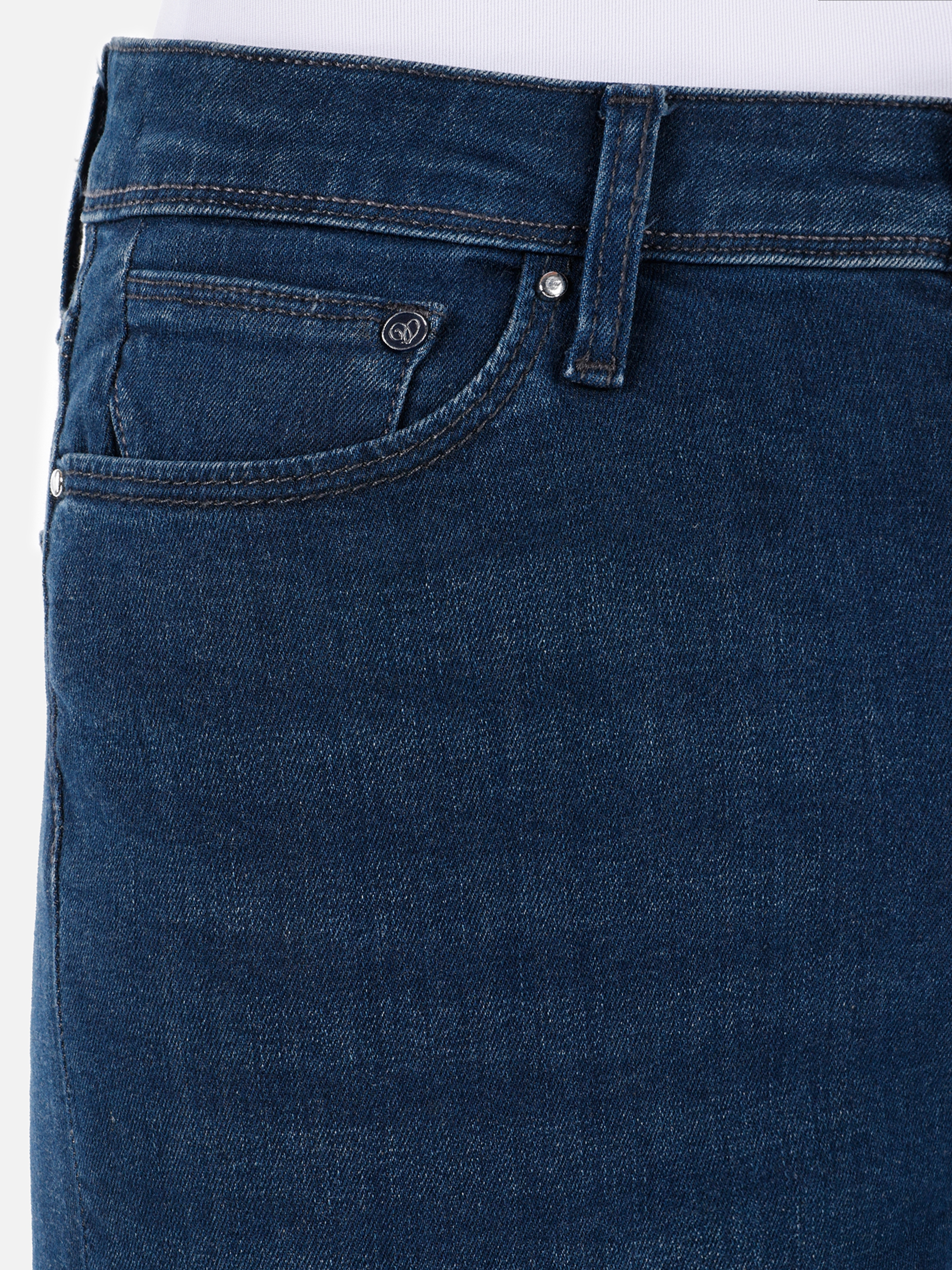 Afișați detalii pentru Pantaloni De Dama Albastru inchis Slim Fit 703 CARLA 