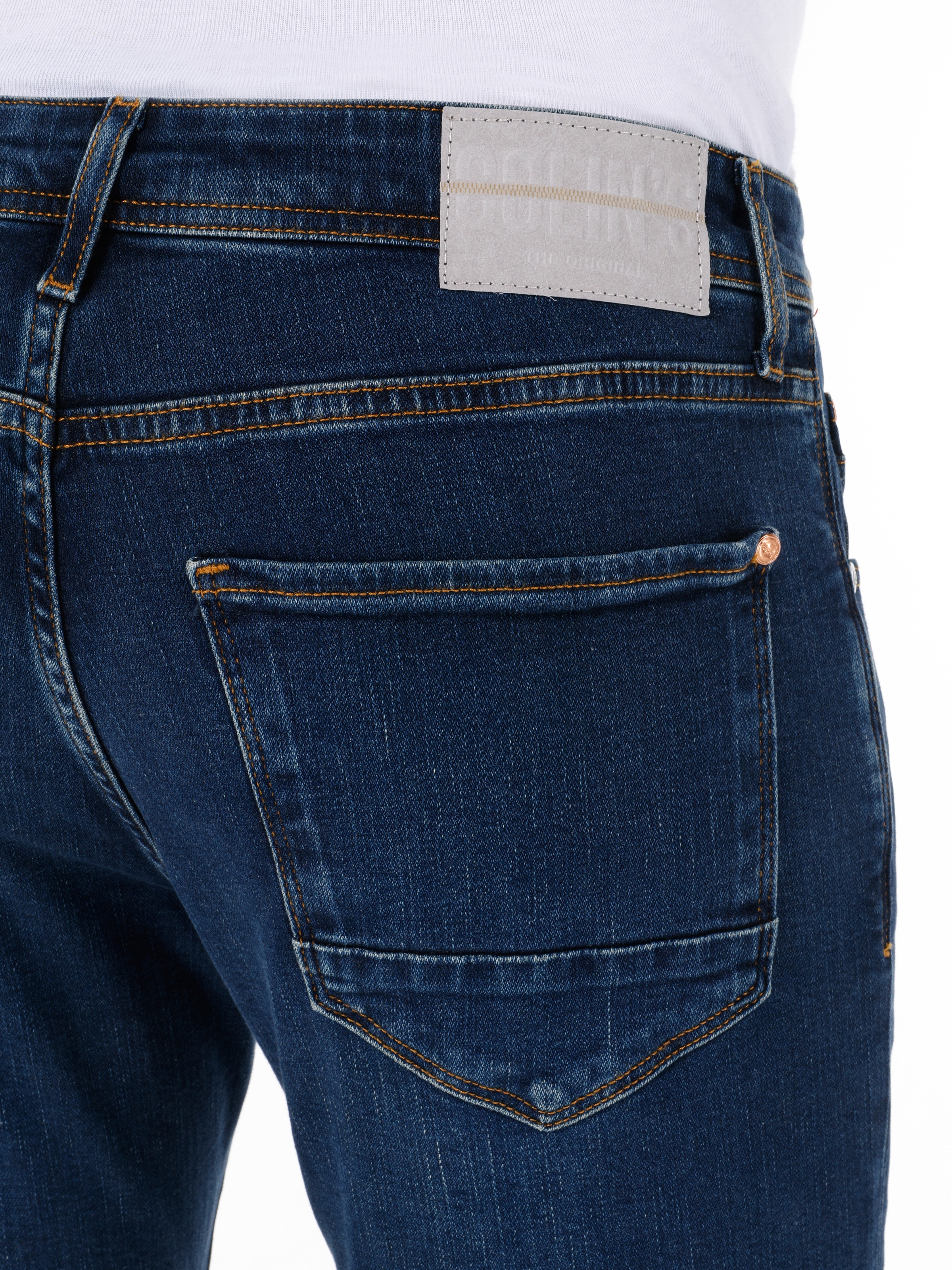 Afișați detalii pentru Pantaloni De Barbati Albastru Straight Fit 044 KARL CL1067225