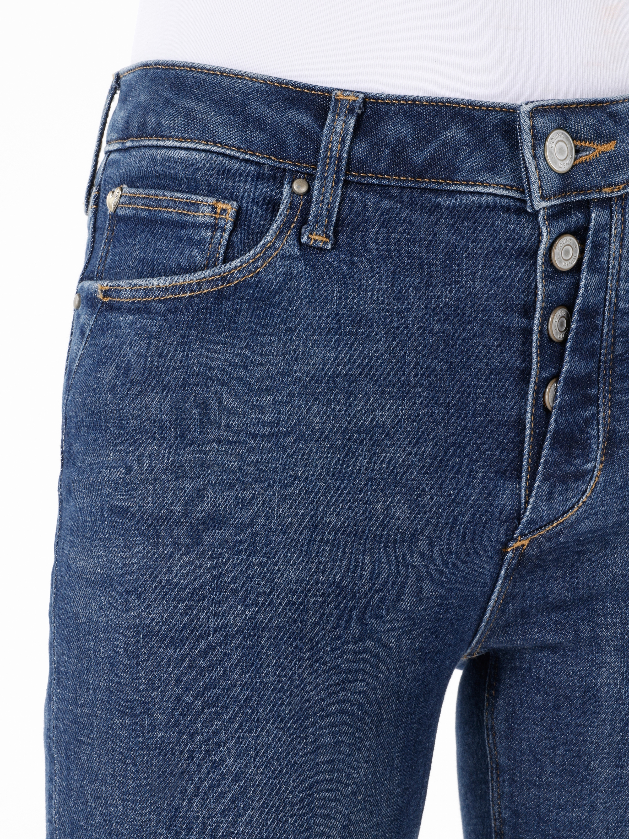 Afișați detalii pentru Pantaloni De Dama Albastru Skinny Fit 759 LARA