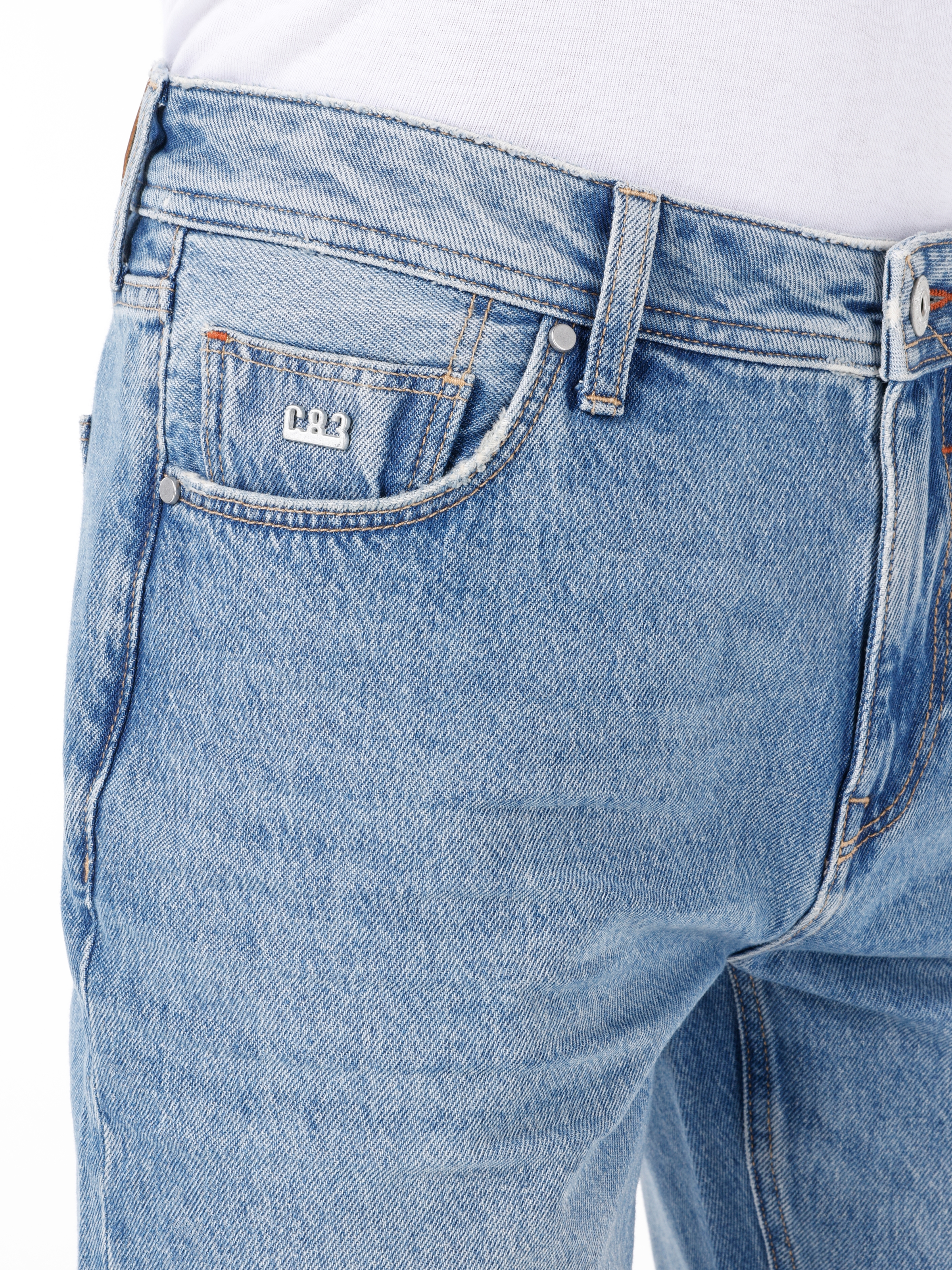 Afișați detalii pentru Short / Pantaloni Scurti De Barbati Albastru Regular Fit 045 DAVID 